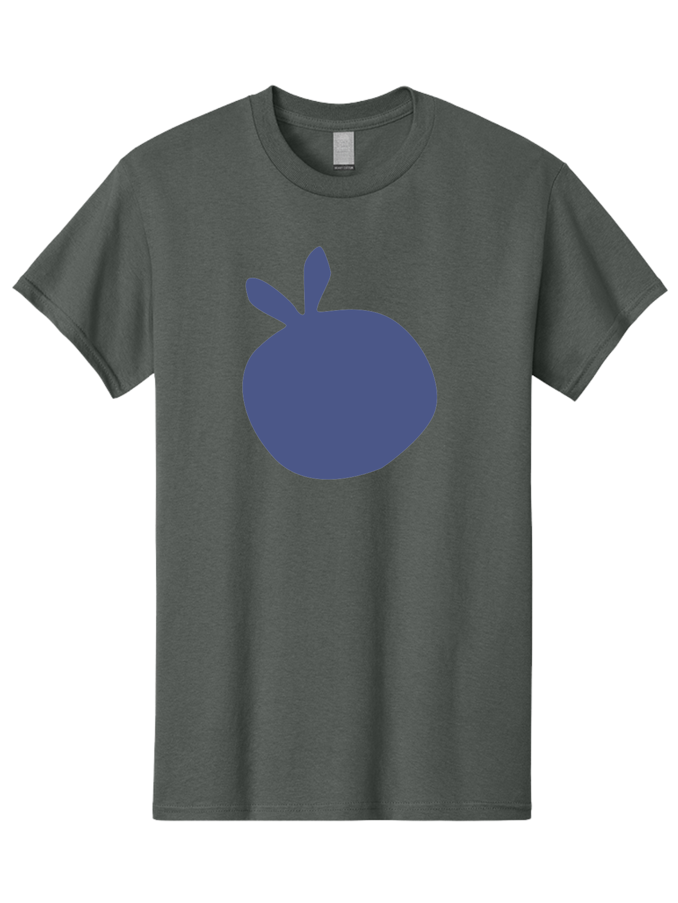 Blue-Apple Men'S Graphic Tee, 100% Cotton, Comfortable Casual Summer Wear, Machine Washable, Blue Apple, Simple Design, Minimalist Art, Blue Fruit, Digital Illustration, Apple Silhouette, Graphic Icon Aab604
