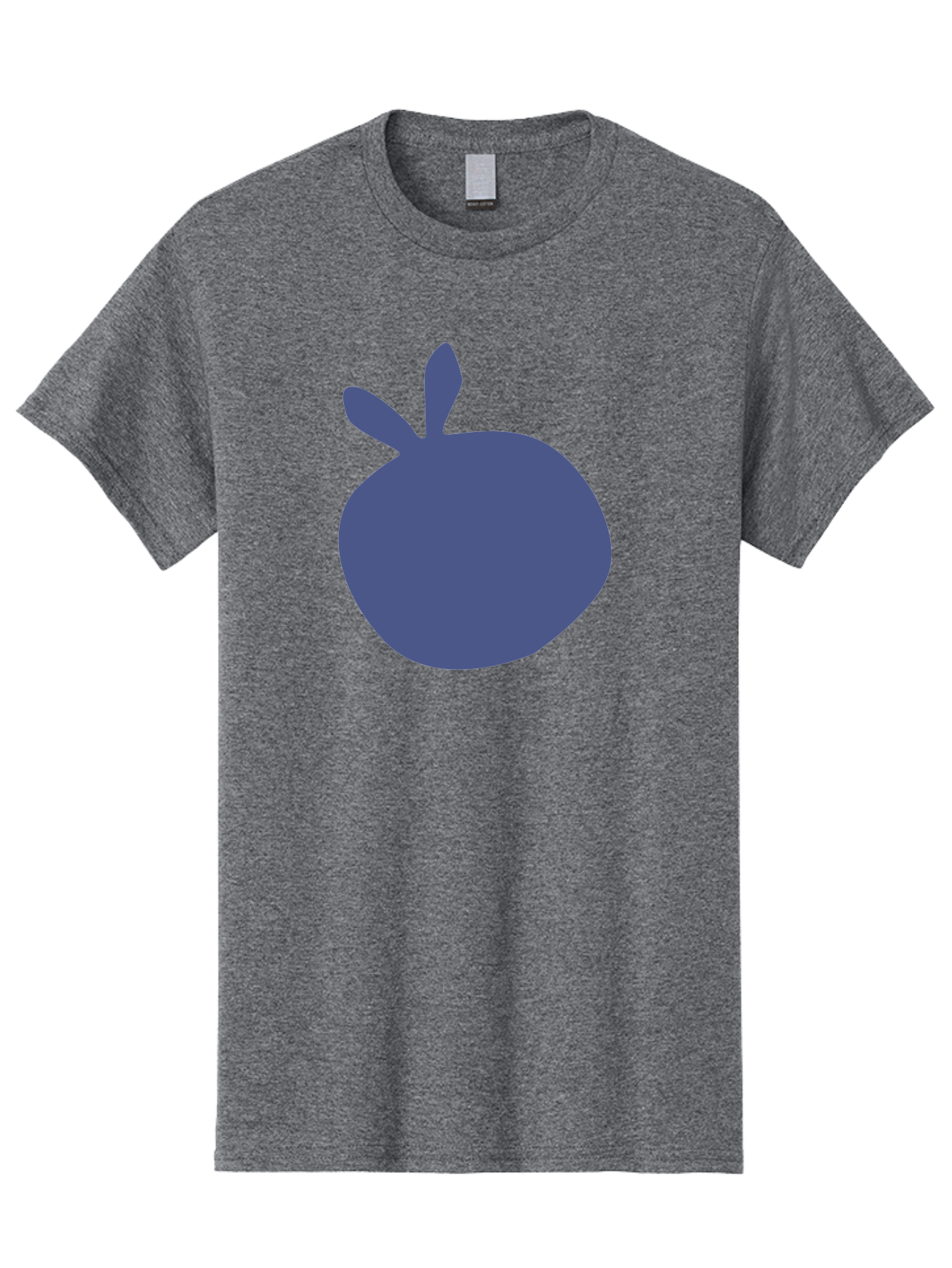 Blue-Apple Men'S Graphic Tee, 100% Cotton, Comfortable Casual Summer Wear, Machine Washable, Blue Apple, Simple Design, Minimalist Art, Blue Fruit, Digital Illustration, Apple Silhouette, Graphic Icon Aab604