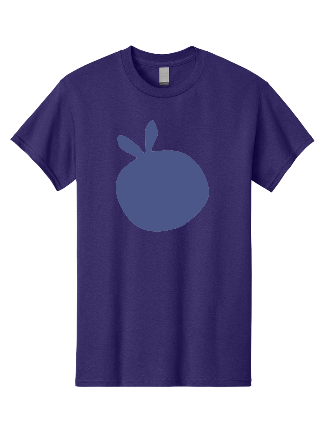 Blue-Apple Men'S Graphic Tee, 100% Cotton, Comfortable Casual Summer Wear, Machine Washable, Blue Apple, Simple Design, Minimalist Art, Blue Fruit, Digital Illustration, Apple Silhouette, Graphic Icon Aab604