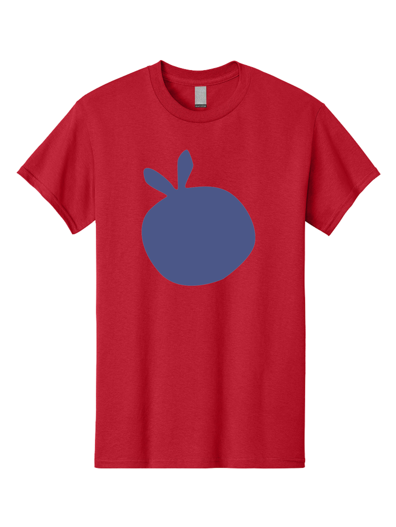 Blue-Apple Men'S Graphic Tee, 100% Cotton, Comfortable Casual Summer Wear, Machine Washable, Blue Apple, Simple Design, Minimalist Art, Blue Fruit, Digital Illustration, Apple Silhouette, Graphic Icon Aab604