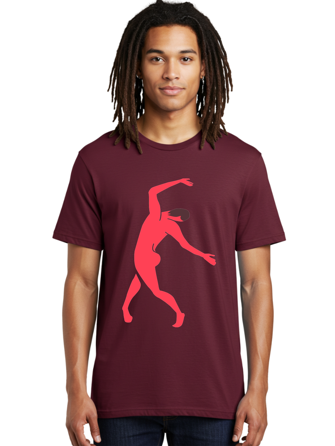 Dancer-1 Men'S Graphic Tee, 100% Cotton, Comfortable Casual Summer Wear, Machine Washable, Female Dancer, Dancing Pose, Dynamic Movement, Modern Dance, Contemporary Dance, Fluid Motion, Elegant Silhouette, Grace, Femininity, Dance Art Aab610