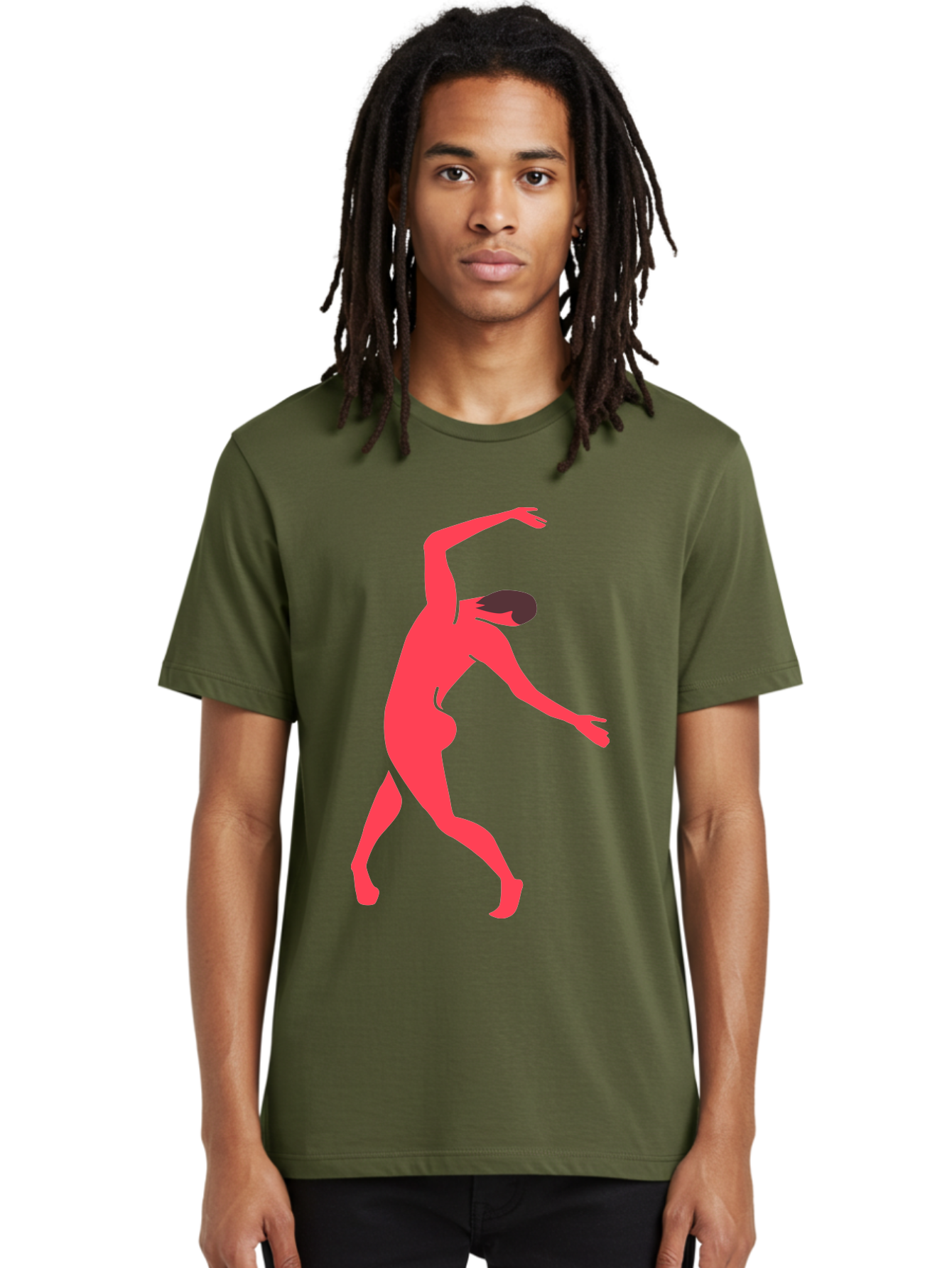 Dancer-1 Men'S Graphic Tee, 100% Cotton, Comfortable Casual Summer Wear, Machine Washable, Female Dancer, Dancing Pose, Dynamic Movement, Modern Dance, Contemporary Dance, Fluid Motion, Elegant Silhouette, Grace, Femininity, Dance Art Aab610