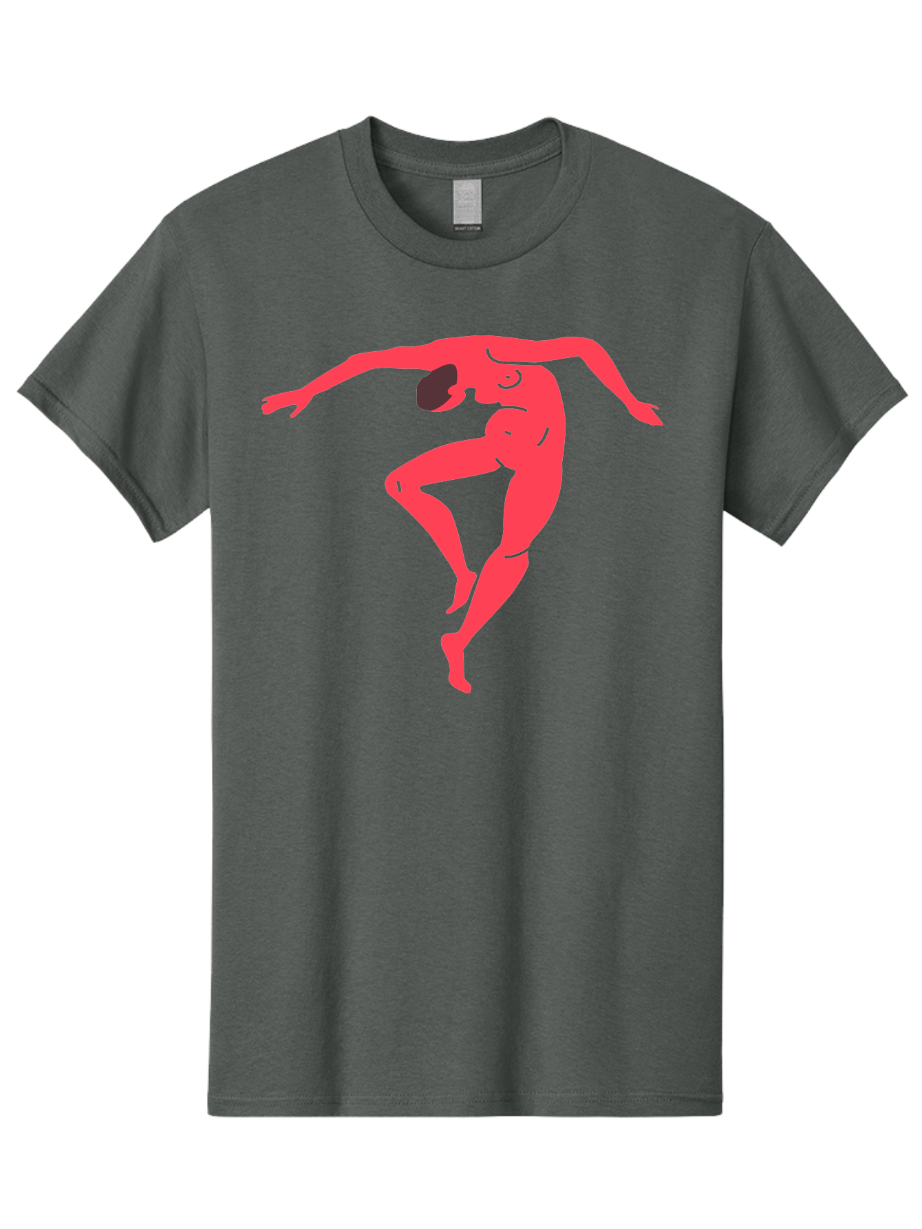 Dancer-2 Men'S Graphic Tee, 100% Cotton, Comfortable Casual Summer Wear, Machine Washable, Dynamic Pose, Human Figure, Dance Movement, Abstract Art, Minimalist Design, Modern Dance, Fluid Motion, Stylized Illustration Aab611