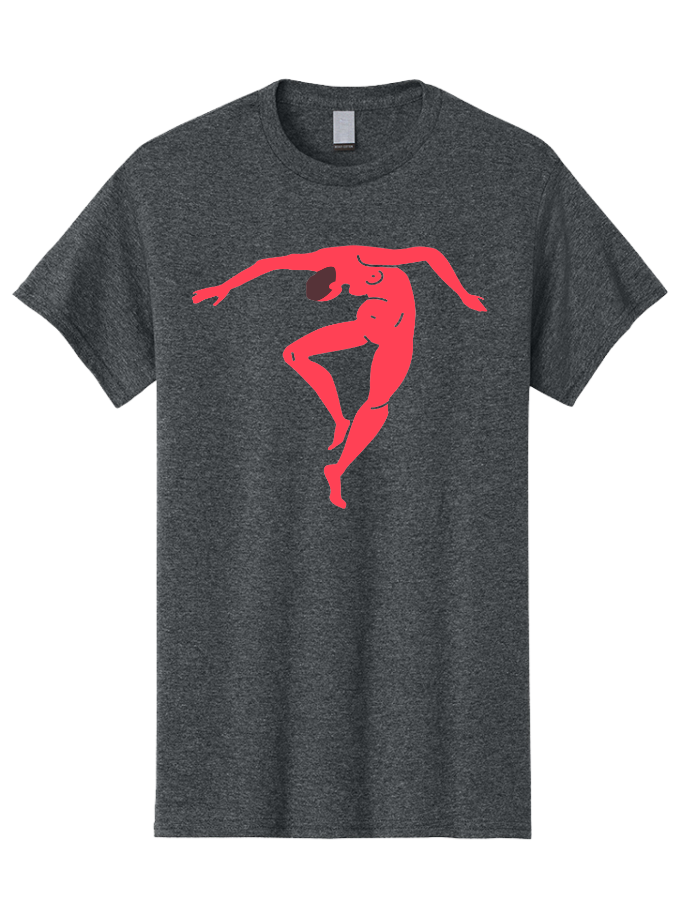 Dancer-2 Men'S Graphic Tee, 100% Cotton, Comfortable Casual Summer Wear, Machine Washable, Dynamic Pose, Human Figure, Dance Movement, Abstract Art, Minimalist Design, Modern Dance, Fluid Motion, Stylized Illustration Aab611