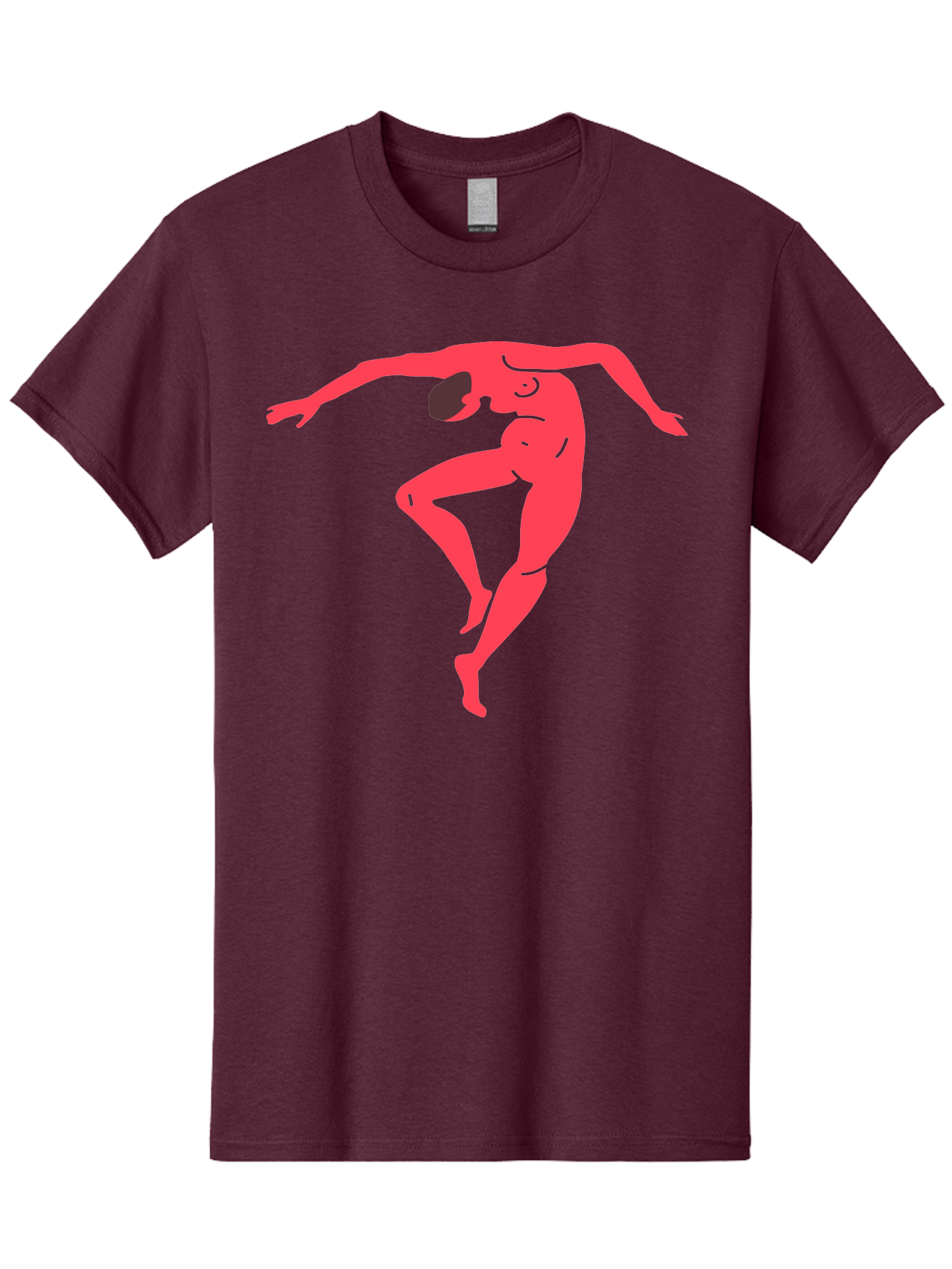 Dancer-2 Men'S Graphic Tee, 100% Cotton, Comfortable Casual Summer Wear, Machine Washable, Dynamic Pose, Human Figure, Dance Movement, Abstract Art, Minimalist Design, Modern Dance, Fluid Motion, Stylized Illustration Aab611