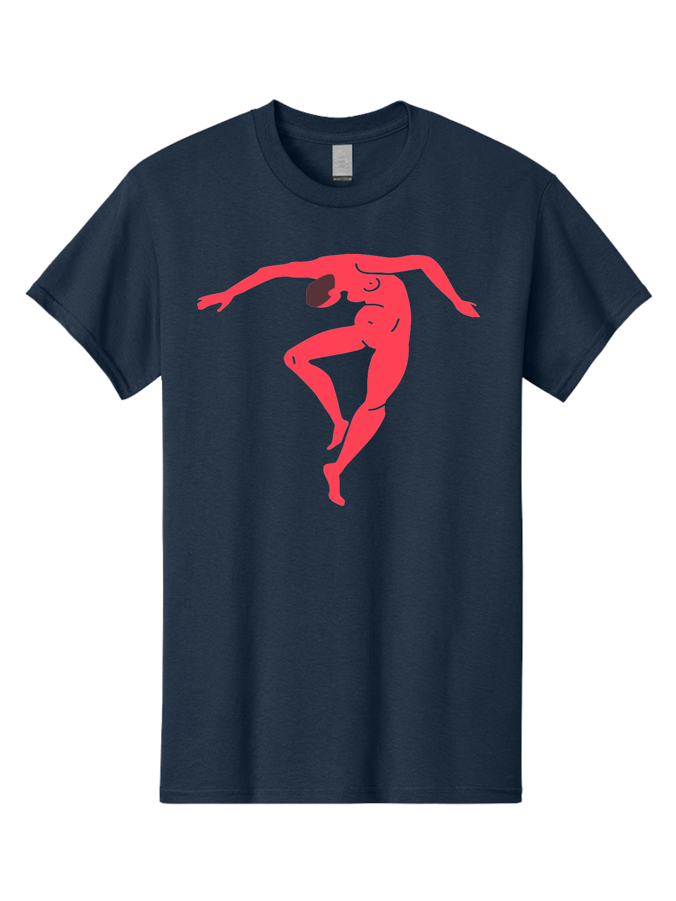 Dancer-2 Men'S Graphic Tee, 100% Cotton, Comfortable Casual Summer Wear, Machine Washable, Dynamic Pose, Human Figure, Dance Movement, Abstract Art, Minimalist Design, Modern Dance, Fluid Motion, Stylized Illustration Aab611