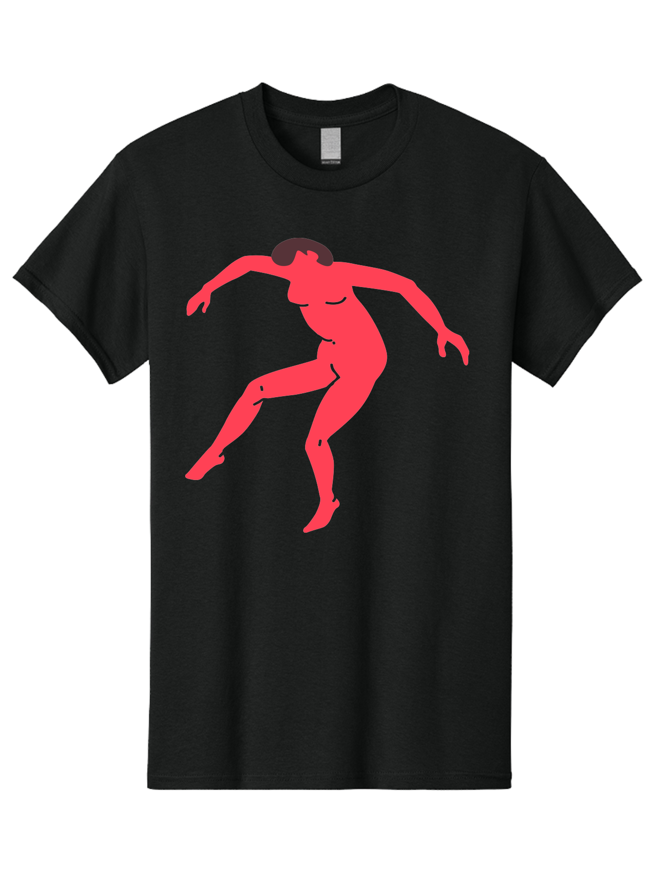 Dancer-3 Men'S Graphic Tee, 100% Cotton, Comfortable Casual Summer Wear, Machine Washable, Dancing Figure, Dynamic Pose, Flowing Movement, Abstract Art, Silhouette, Minimalist Design, Abstract Dancer, Modern Art, Bold Graphics Aab612