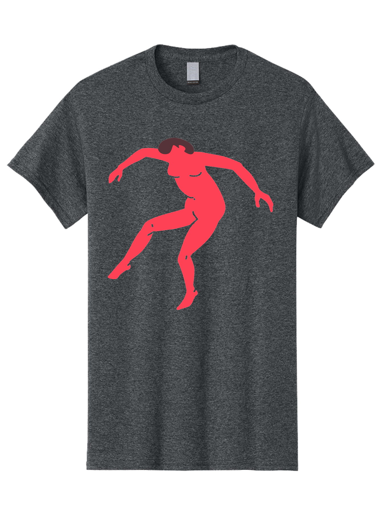 Dancer-3 Men'S Graphic Tee, 100% Cotton, Comfortable Casual Summer Wear, Machine Washable, Dancing Figure, Dynamic Pose, Flowing Movement, Abstract Art, Silhouette, Minimalist Design, Abstract Dancer, Modern Art, Bold Graphics Aab612