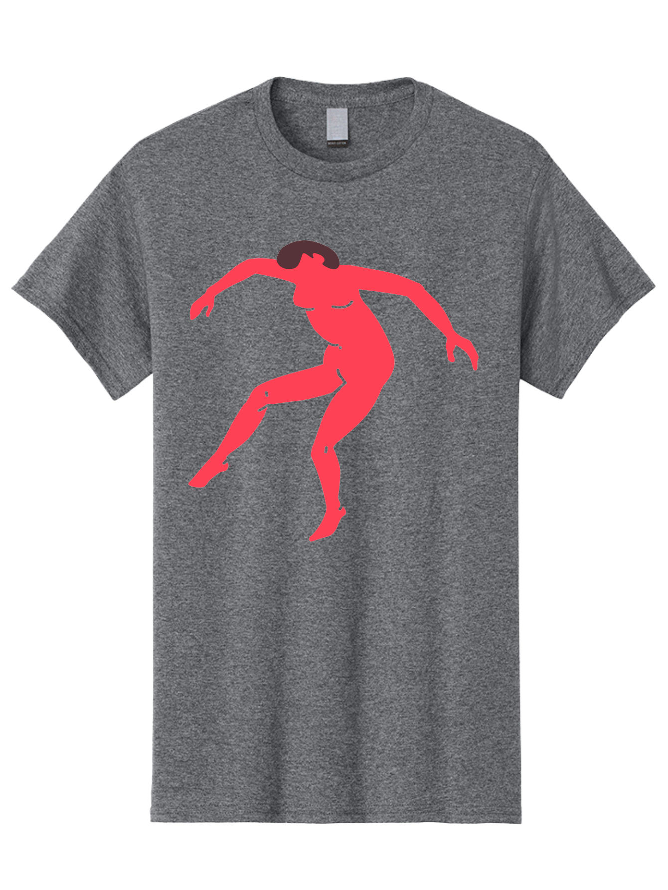 Dancer-3 Men'S Graphic Tee, 100% Cotton, Comfortable Casual Summer Wear, Machine Washable, Dancing Figure, Dynamic Pose, Flowing Movement, Abstract Art, Silhouette, Minimalist Design, Abstract Dancer, Modern Art, Bold Graphics Aab612