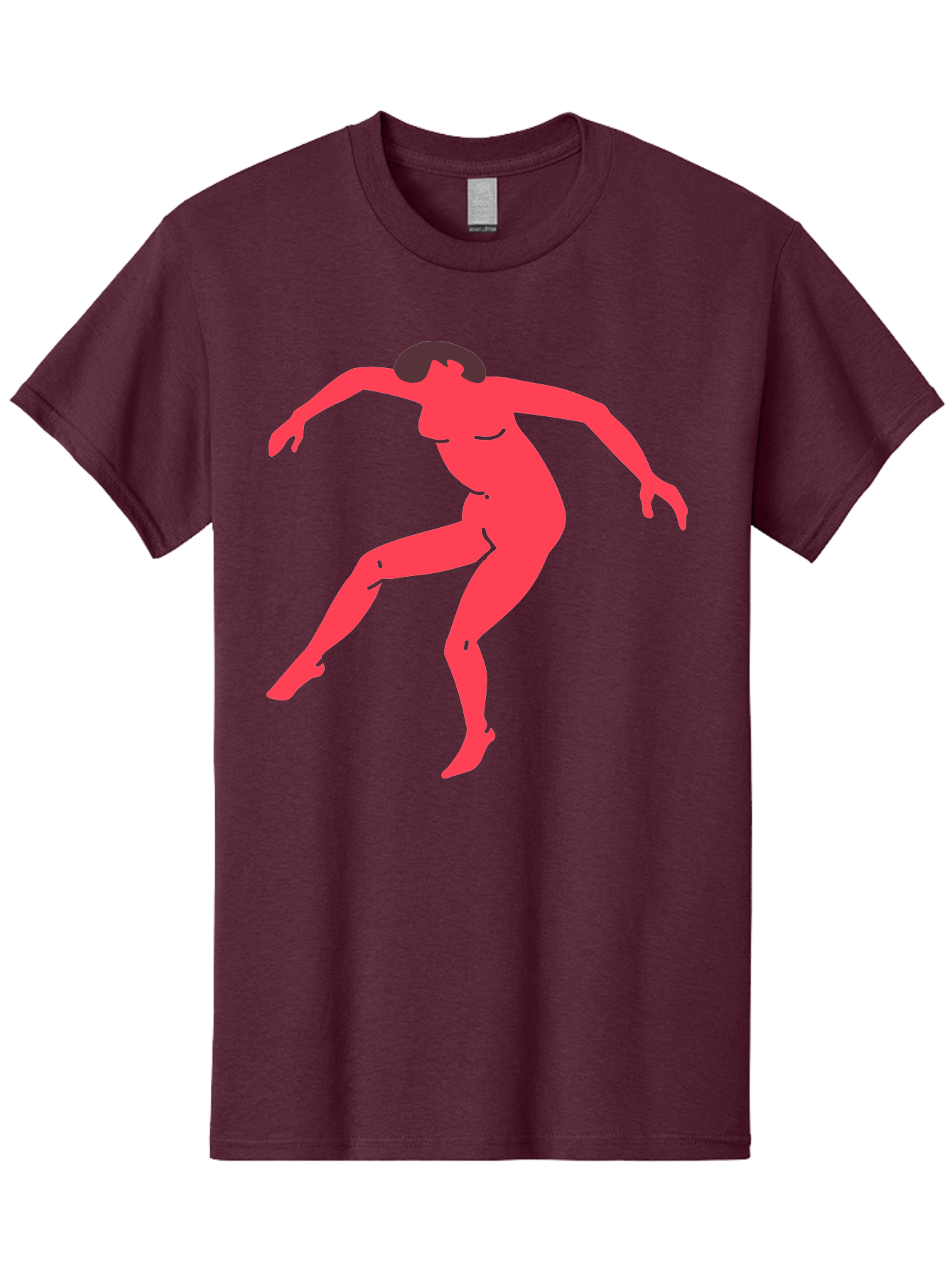 Dancer-3 Men'S Graphic Tee, 100% Cotton, Comfortable Casual Summer Wear, Machine Washable, Dancing Figure, Dynamic Pose, Flowing Movement, Abstract Art, Silhouette, Minimalist Design, Abstract Dancer, Modern Art, Bold Graphics Aab612