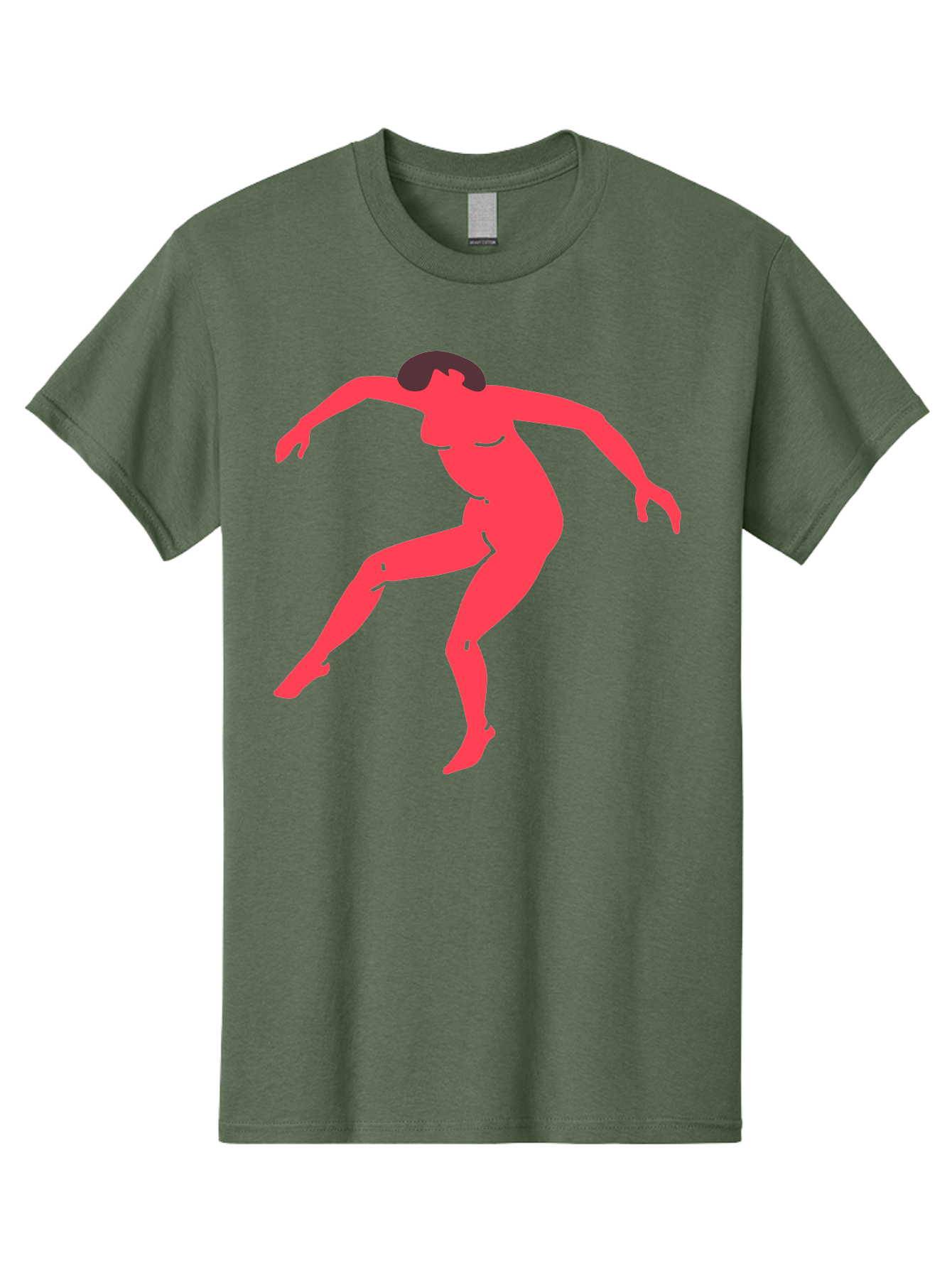 Dancer-3 Men'S Graphic Tee, 100% Cotton, Comfortable Casual Summer Wear, Machine Washable, Dancing Figure, Dynamic Pose, Flowing Movement, Abstract Art, Silhouette, Minimalist Design, Abstract Dancer, Modern Art, Bold Graphics Aab612
