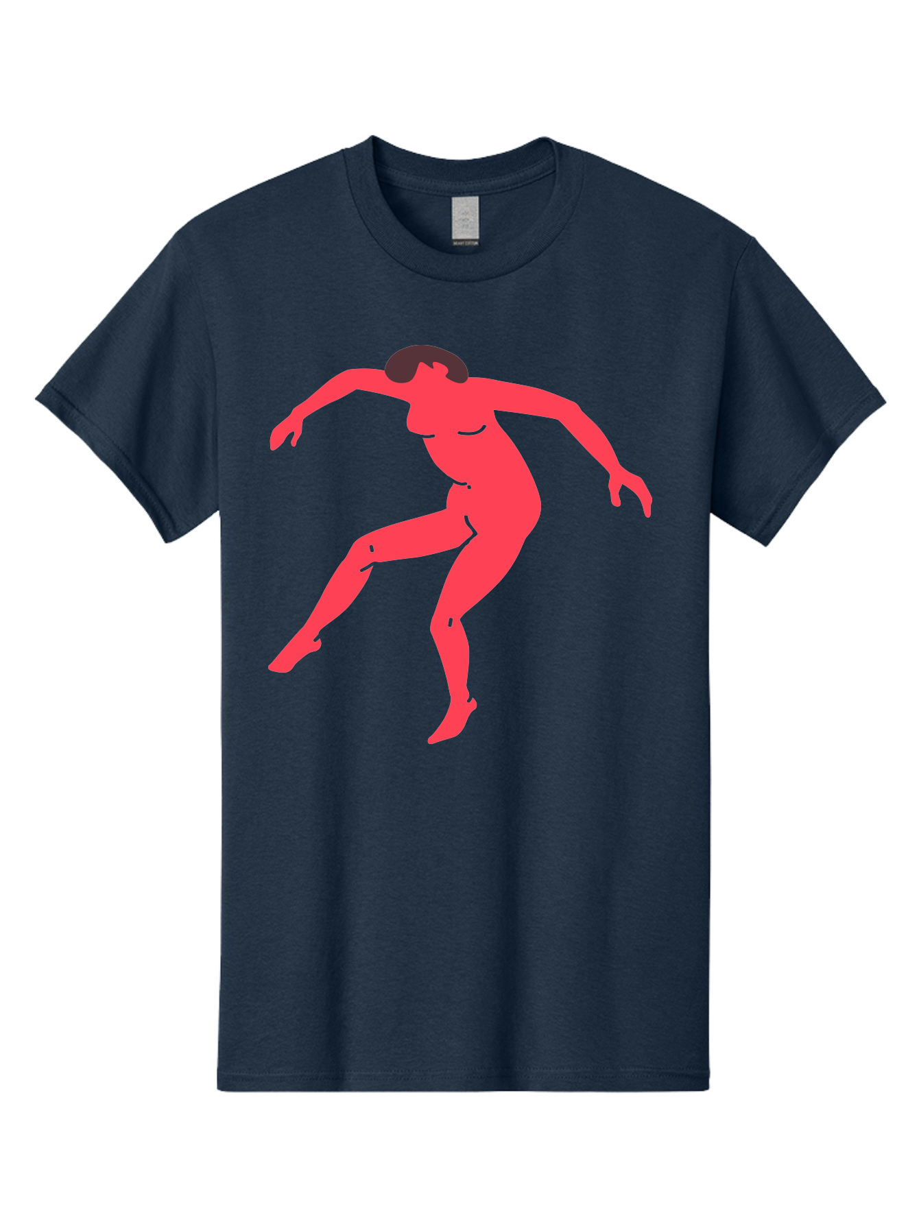 Dancer-3 Men'S Graphic Tee, 100% Cotton, Comfortable Casual Summer Wear, Machine Washable, Dancing Figure, Dynamic Pose, Flowing Movement, Abstract Art, Silhouette, Minimalist Design, Abstract Dancer, Modern Art, Bold Graphics Aab612