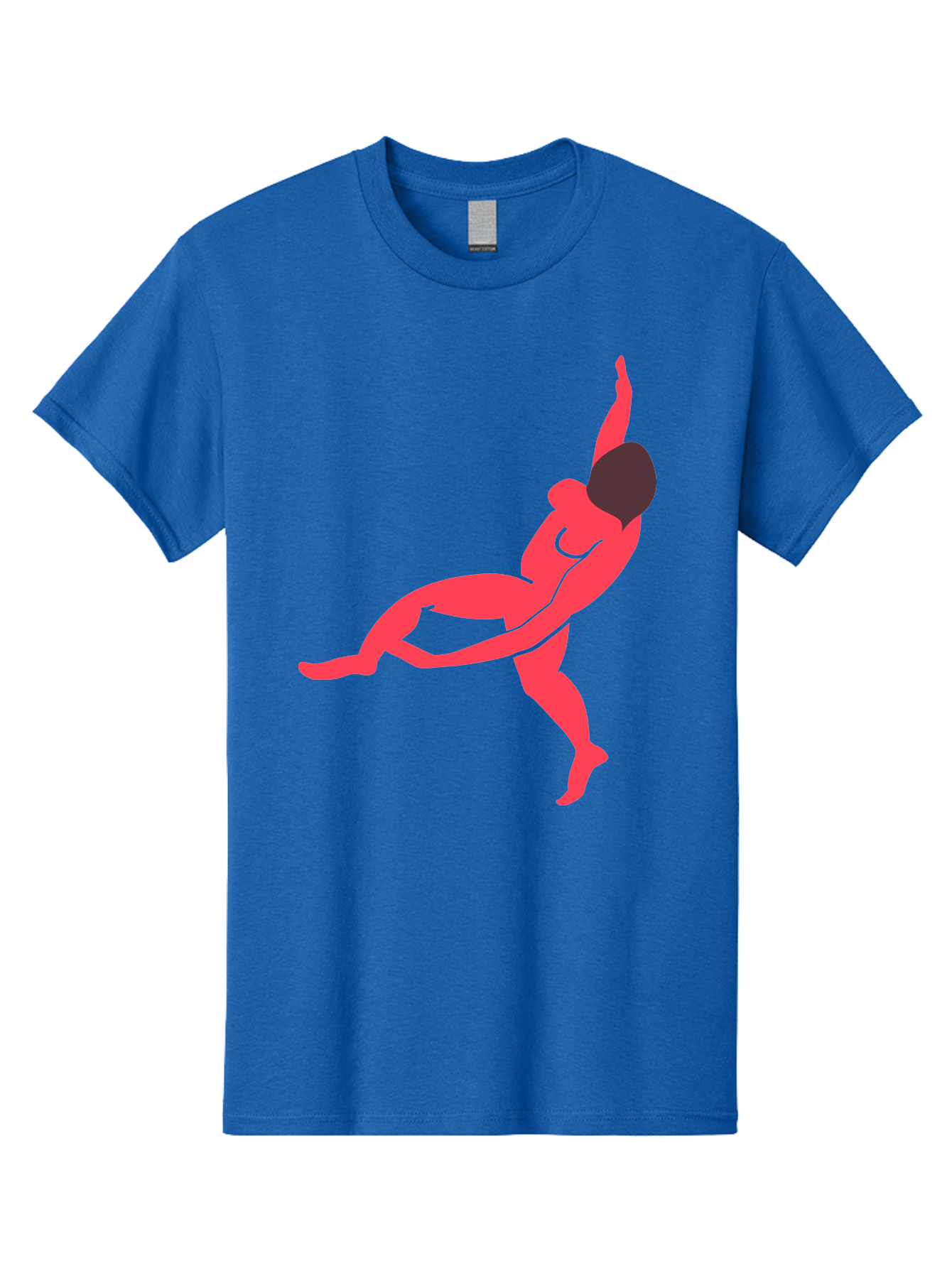 Dancer-4 Men'S Graphic Tee, 100% Cotton, Comfortable Casual Summer Wear, Machine Washable, Dancer In Motion, Flexible Pose, Dynamic Movement, Red Silhouette, Abstract Art, Contemporary Design, Artistic Expression, Fluid Body, Modern Dance, Aab613