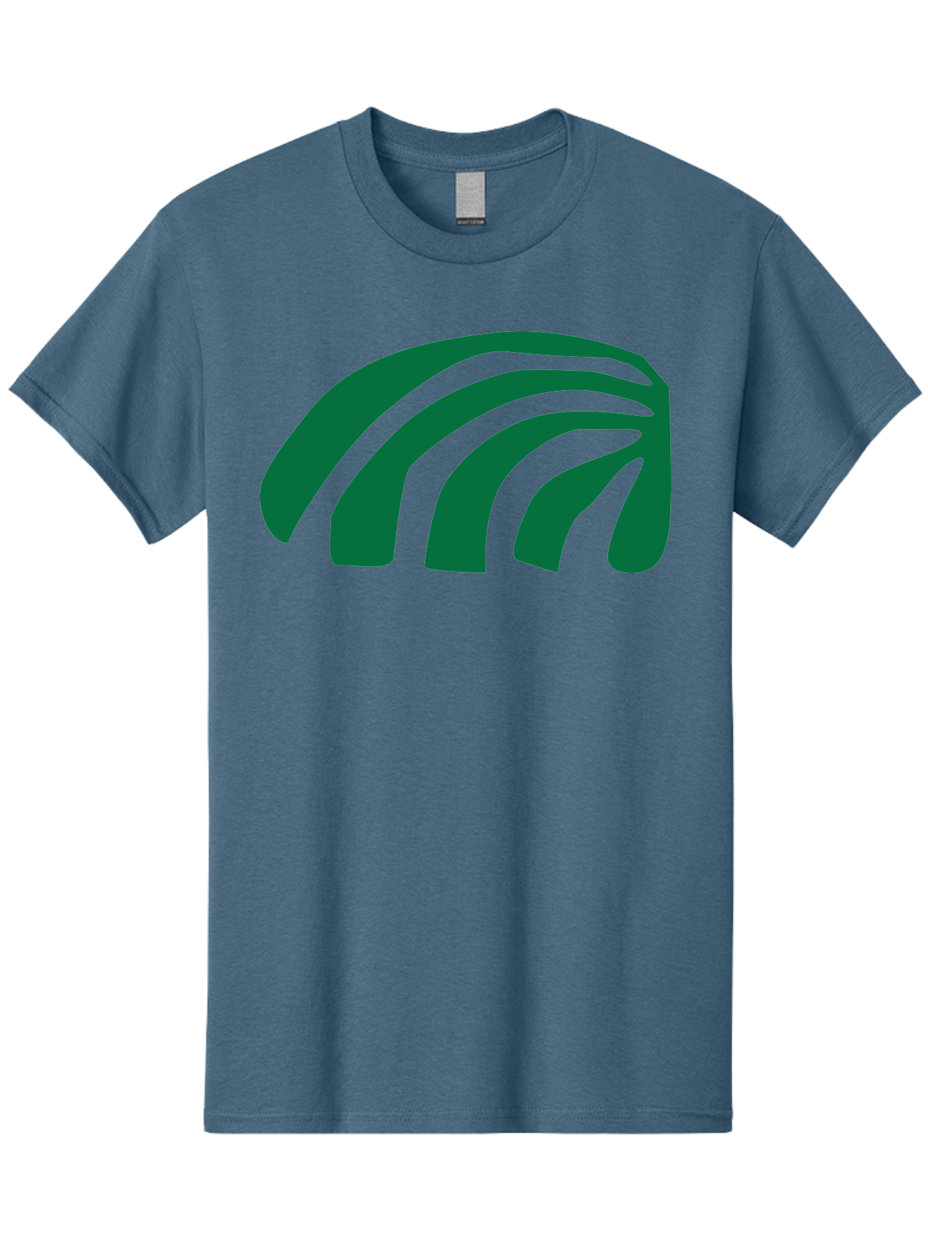 Fanning-Lines Men'S Graphic Tee, 100% Cotton, Comfortable Casual Summer Wear, Machine Washable, Wifi Symbol, Wireless Connectivity, Signal Strength, Dark Green Icon, Modern Design, Abstract Shape Aab618