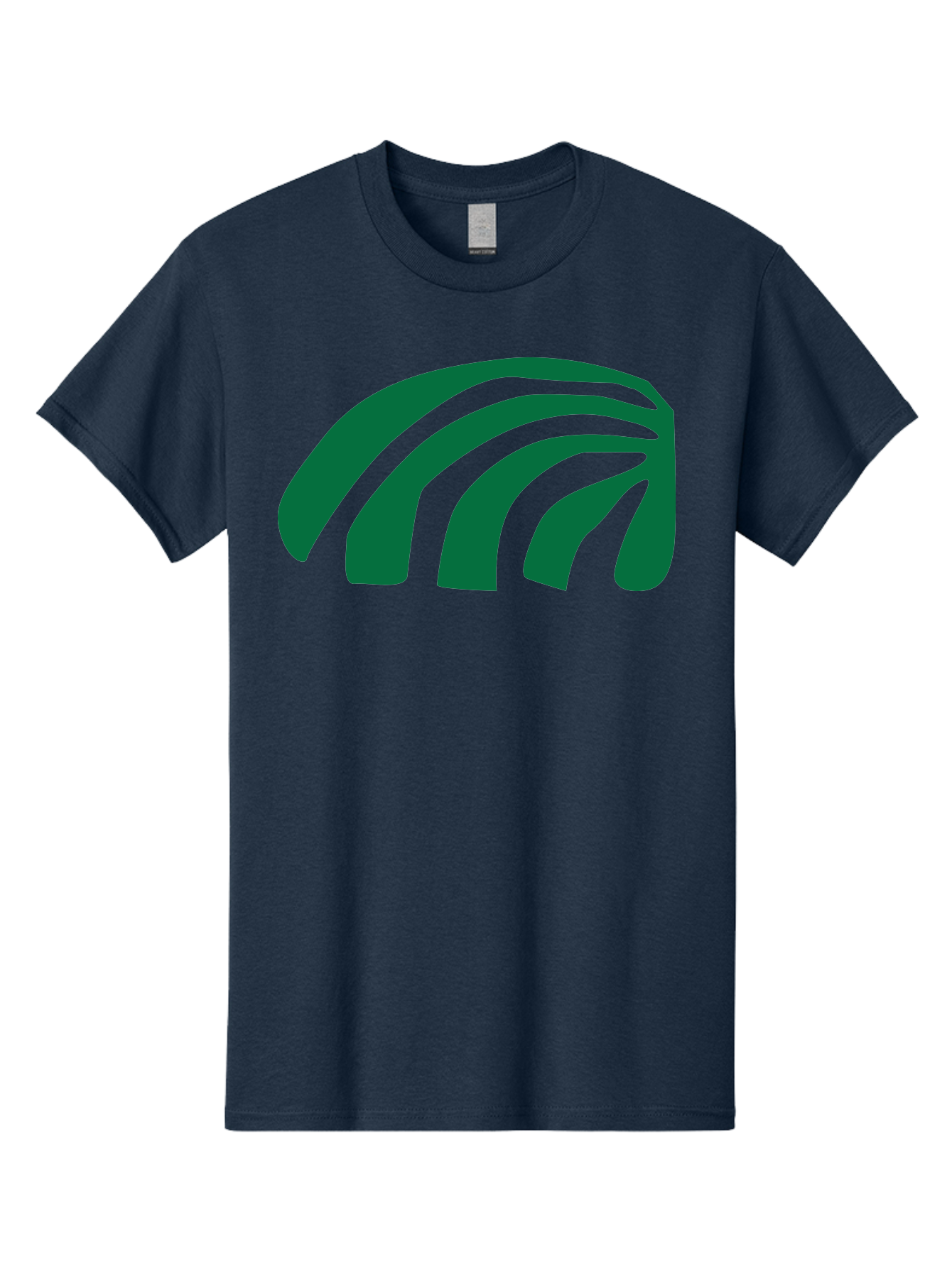 Fanning-Lines Men'S Graphic Tee, 100% Cotton, Comfortable Casual Summer Wear, Machine Washable, Wifi Symbol, Wireless Connectivity, Signal Strength, Dark Green Icon, Modern Design, Abstract Shape Aab618
