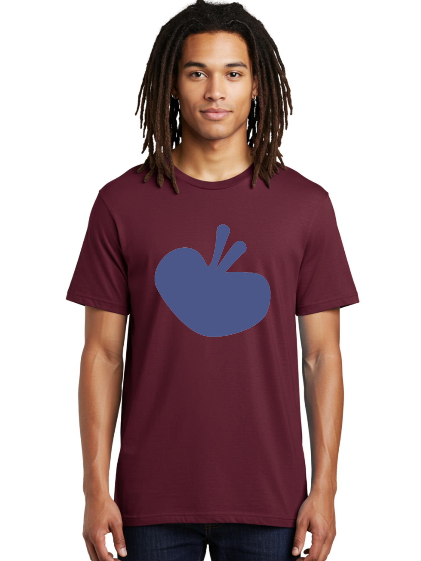 Hand-Heart Men'S Graphic Tee, 100% Cotton, Comfortable Casual Summer Wear, Machine Washable, Hand Gesture, Two Fingers Up, Peace Sign, Friendship Symbol, Love, Care, Affection, Kindness, Peace Aab620