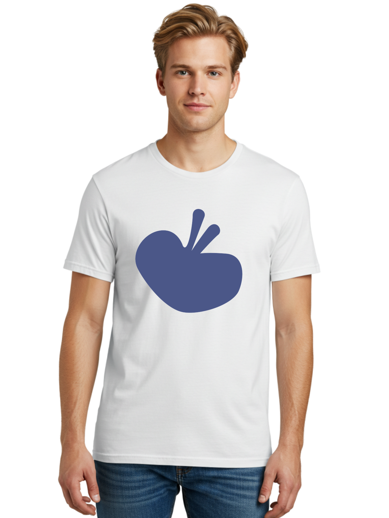 Hand-Heart Men'S Graphic Tee, 100% Cotton, Comfortable Casual Summer Wear, Machine Washable, Hand Gesture, Two Fingers Up, Peace Sign, Friendship Symbol, Love, Care, Affection, Kindness, Peace Aab620
