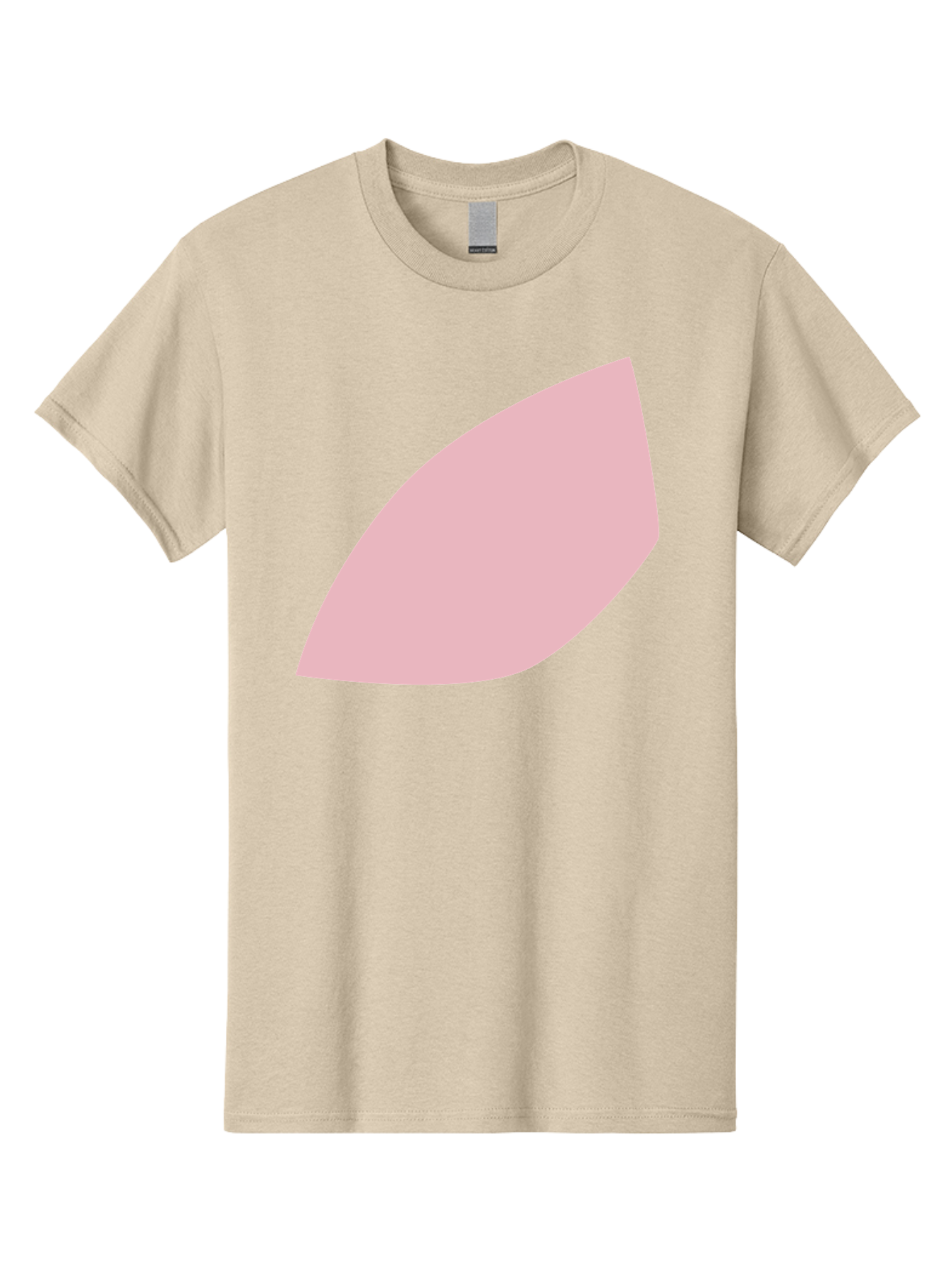 Pink-Leaf Men'S Graphic Tee, 100% Cotton, Comfortable Casual Summer Wear, Machine Washable, Pink Leaf, Simple Shape, Minimal Design, Abstract Art, Soft Pink Color, Leaf Illustration, Digital Graphics, Modern Art Aab626