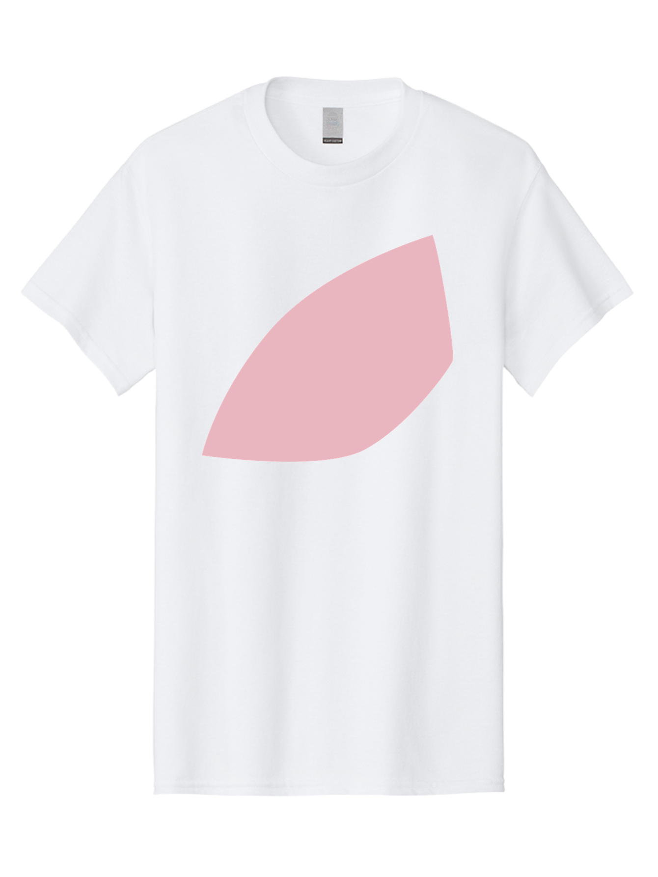 Pink-Leaf Men'S Graphic Tee, 100% Cotton, Comfortable Casual Summer Wear, Machine Washable, Pink Leaf, Simple Shape, Minimal Design, Abstract Art, Soft Pink Color, Leaf Illustration, Digital Graphics, Modern Art Aab626