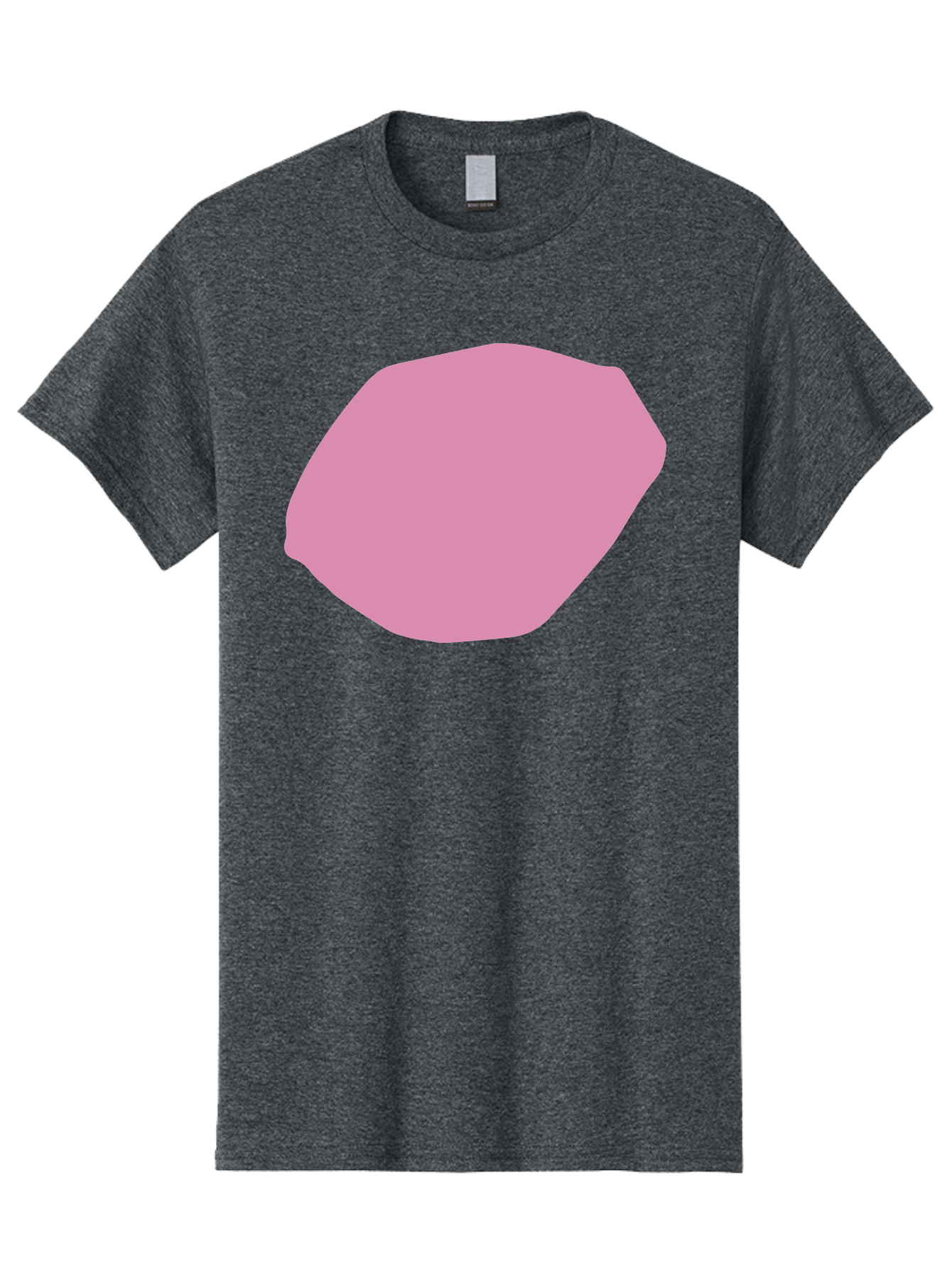 Pink-Shape-1 Men'S Graphic Tee, 100% Cotton, Comfortable Casual Summer Wear, Machine Washable, Pink Abstract Shape, Geometric Form, Pastel Color, Modern Design, Simple Composition, Artistic Element, Digital Art Aab628