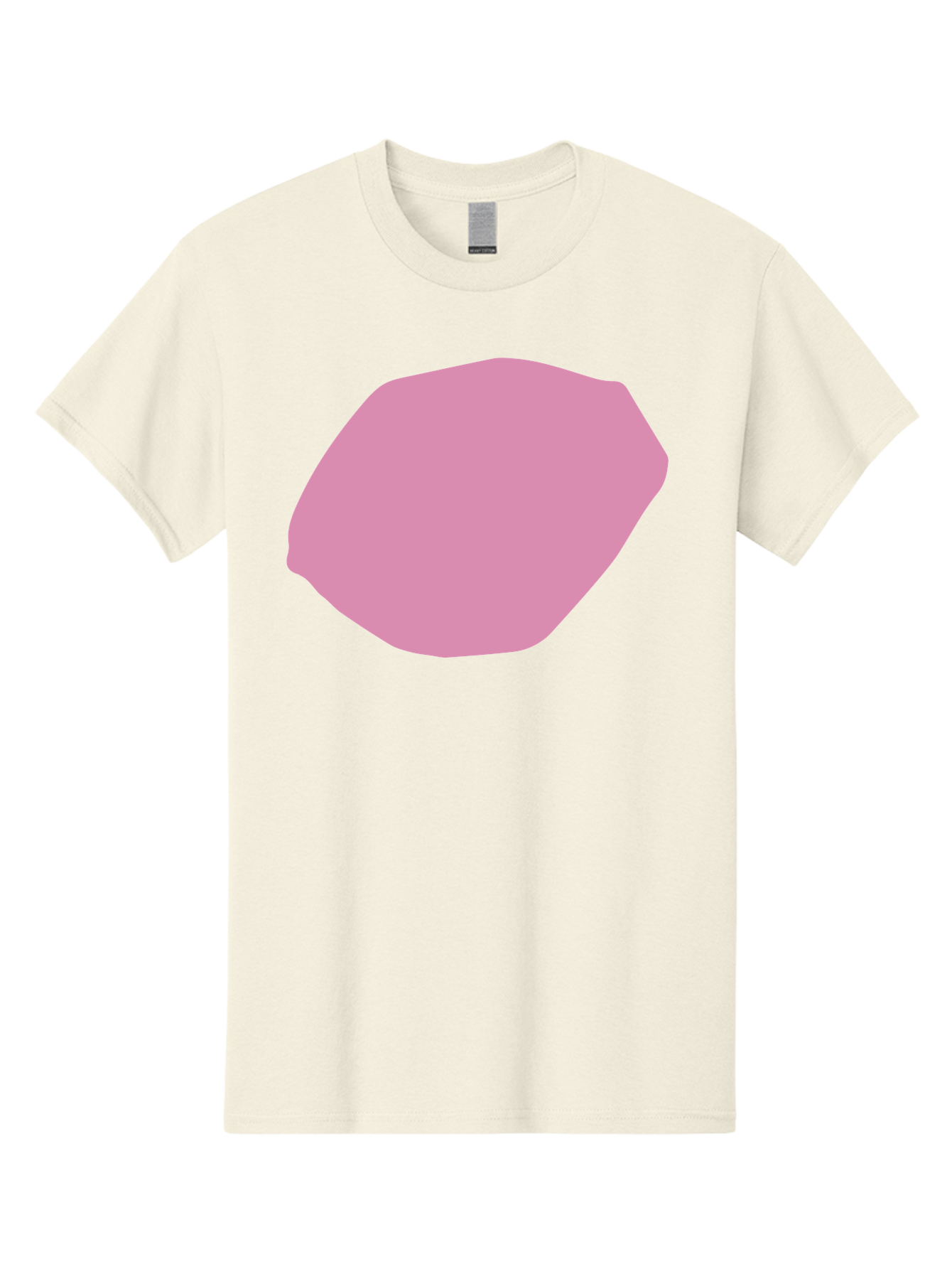 Pink-Shape-1 Men'S Graphic Tee, 100% Cotton, Comfortable Casual Summer Wear, Machine Washable, Pink Abstract Shape, Geometric Form, Pastel Color, Modern Design, Simple Composition, Artistic Element, Digital Art Aab628