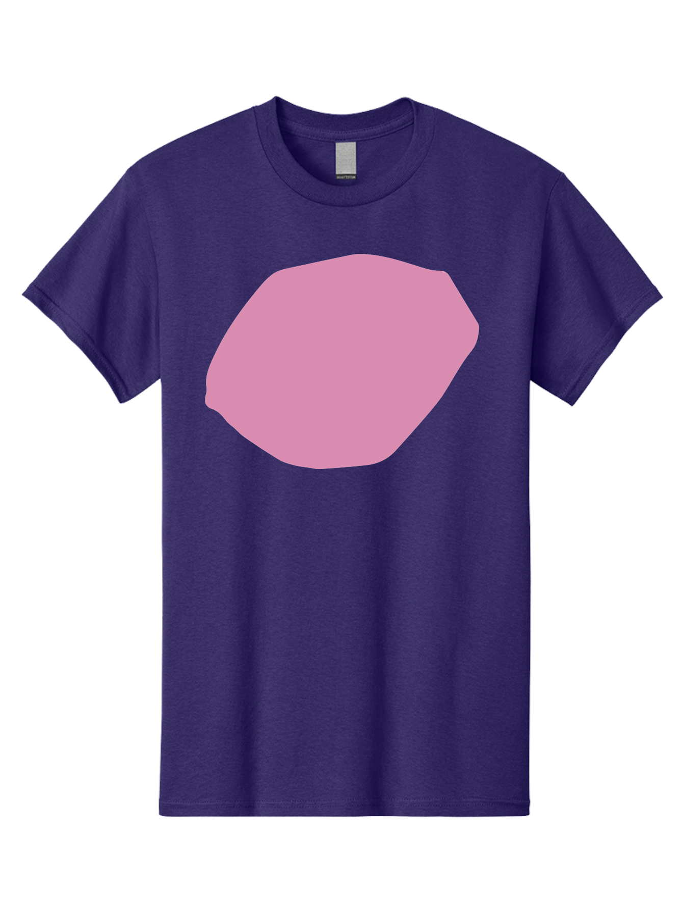 Pink-Shape-1 Men'S Graphic Tee, 100% Cotton, Comfortable Casual Summer Wear, Machine Washable, Pink Abstract Shape, Geometric Form, Pastel Color, Modern Design, Simple Composition, Artistic Element, Digital Art Aab628