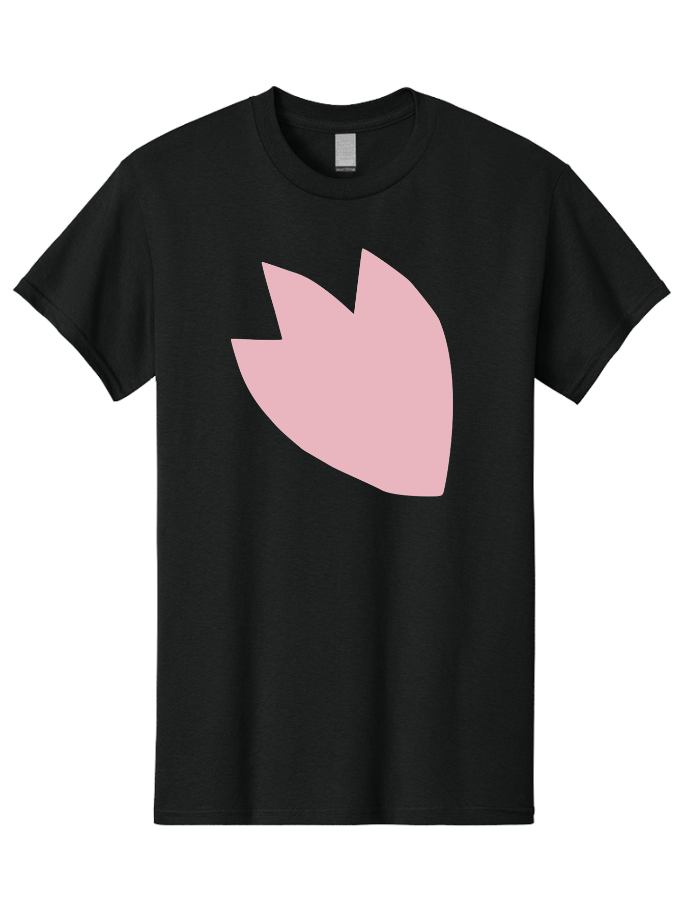 Pink-Tulip Men'S Graphic Tee, 100% Cotton, Comfortable Casual Summer Wear, Machine Washable, Pink Flower, Tulip Silhouette, Minimalist Design, Simple Shape, Floral Element, Soft Pink Hue, Abstract Shape Aab631