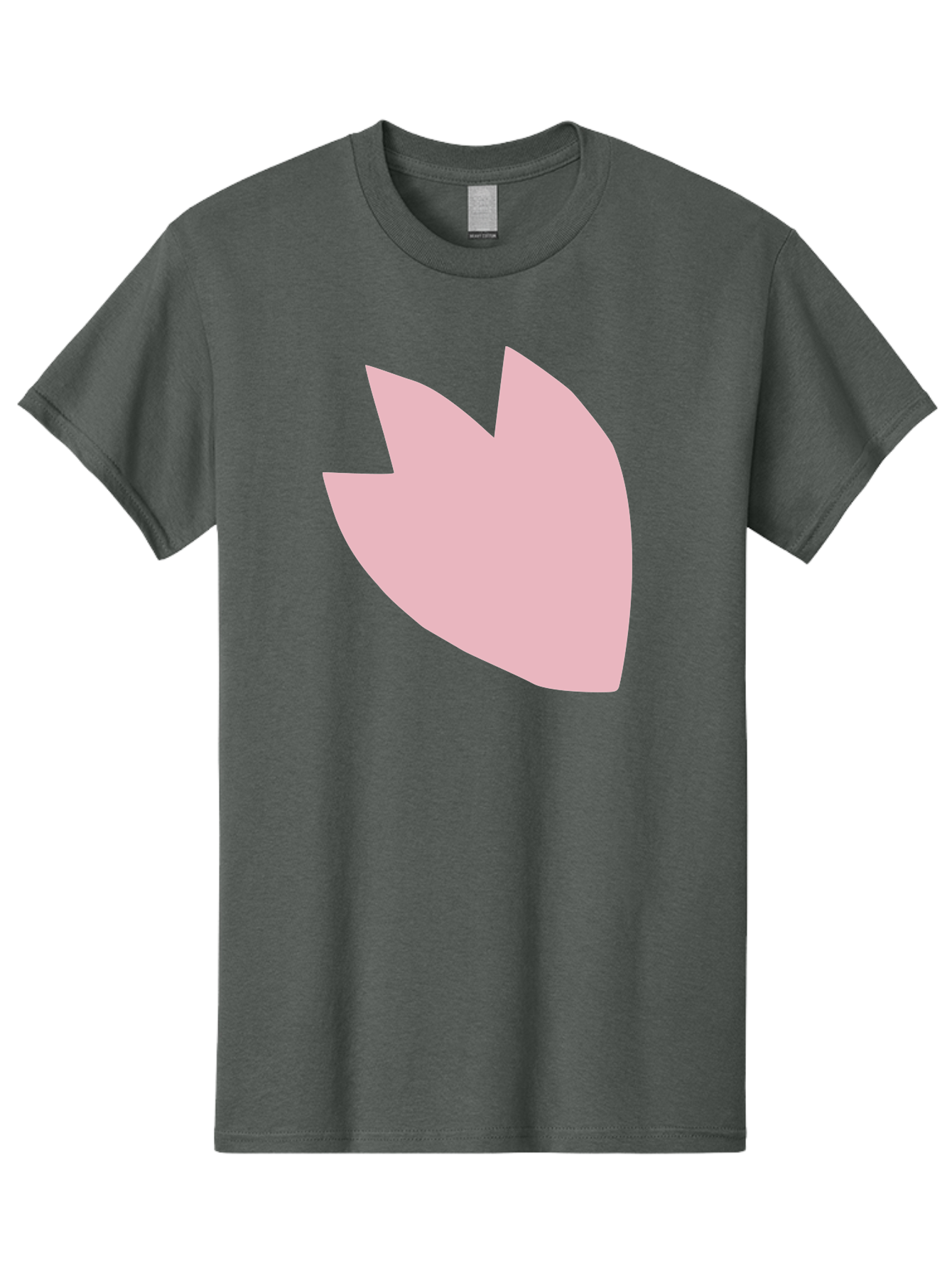 Pink-Tulip Men'S Graphic Tee, 100% Cotton, Comfortable Casual Summer Wear, Machine Washable, Pink Flower, Tulip Silhouette, Minimalist Design, Simple Shape, Floral Element, Soft Pink Hue, Abstract Shape Aab631