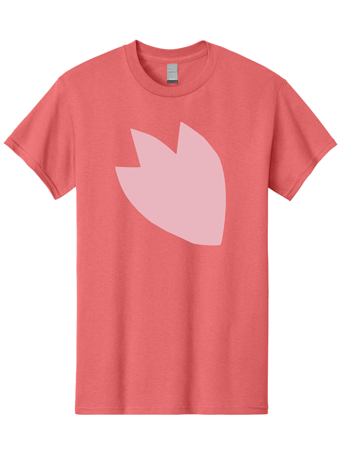Pink-Tulip Men'S Graphic Tee, 100% Cotton, Comfortable Casual Summer Wear, Machine Washable, Pink Flower, Tulip Silhouette, Minimalist Design, Simple Shape, Floral Element, Soft Pink Hue, Abstract Shape Aab631