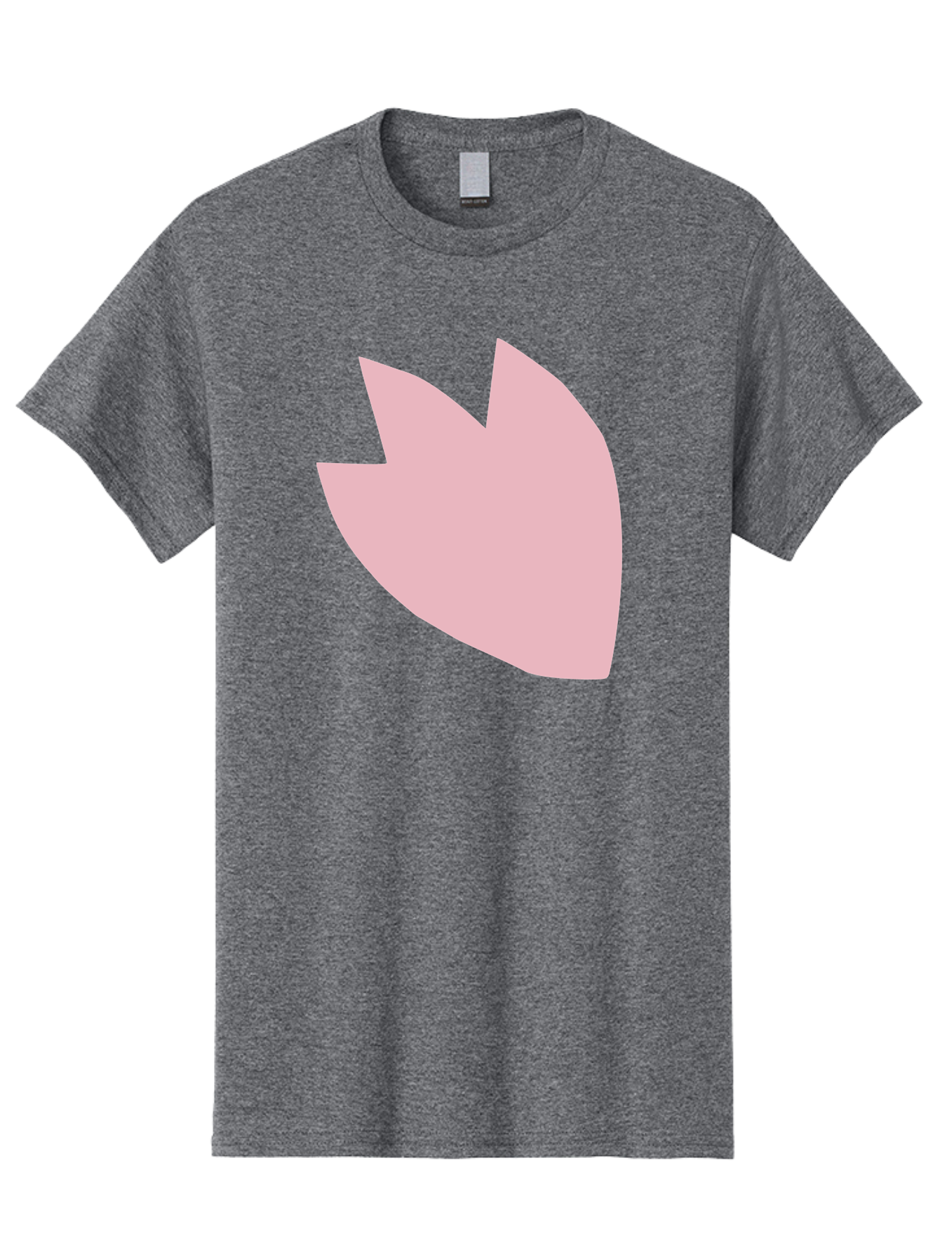 Pink-Tulip Men'S Graphic Tee, 100% Cotton, Comfortable Casual Summer Wear, Machine Washable, Pink Flower, Tulip Silhouette, Minimalist Design, Simple Shape, Floral Element, Soft Pink Hue, Abstract Shape Aab631