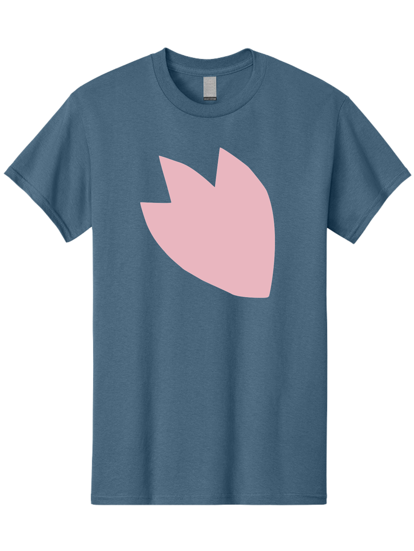 Pink-Tulip Men'S Graphic Tee, 100% Cotton, Comfortable Casual Summer Wear, Machine Washable, Pink Flower, Tulip Silhouette, Minimalist Design, Simple Shape, Floral Element, Soft Pink Hue, Abstract Shape Aab631