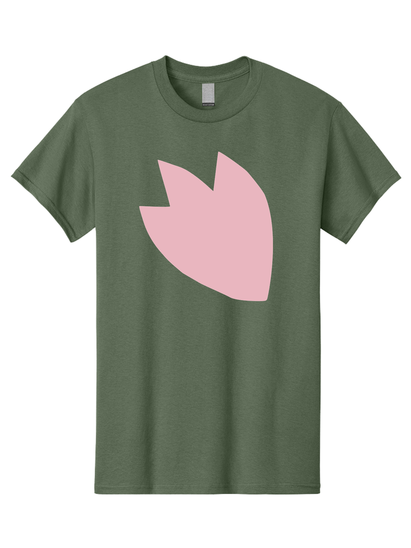 Pink-Tulip Men'S Graphic Tee, 100% Cotton, Comfortable Casual Summer Wear, Machine Washable, Pink Flower, Tulip Silhouette, Minimalist Design, Simple Shape, Floral Element, Soft Pink Hue, Abstract Shape Aab631