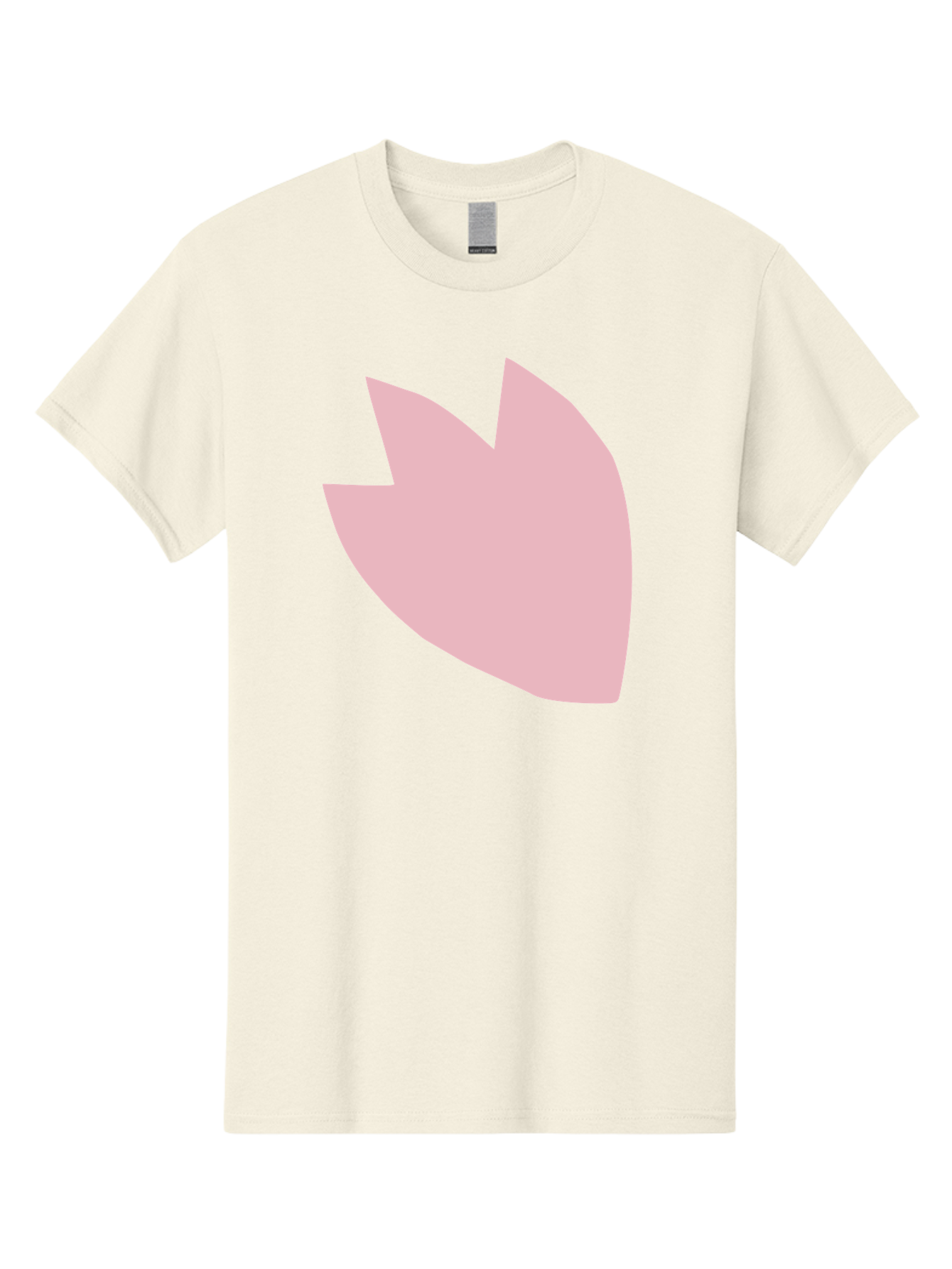 Pink-Tulip Men'S Graphic Tee, 100% Cotton, Comfortable Casual Summer Wear, Machine Washable, Pink Flower, Tulip Silhouette, Minimalist Design, Simple Shape, Floral Element, Soft Pink Hue, Abstract Shape Aab631