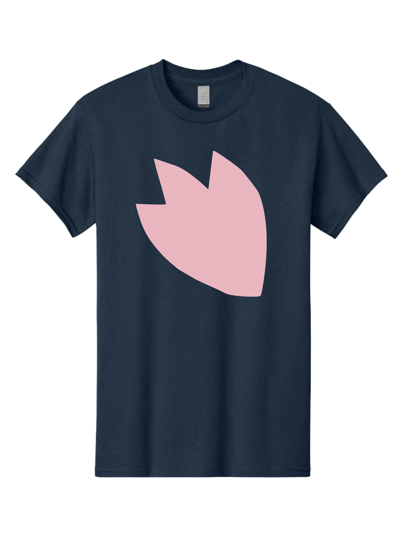 Pink-Tulip Men'S Graphic Tee, 100% Cotton, Comfortable Casual Summer Wear, Machine Washable, Pink Flower, Tulip Silhouette, Minimalist Design, Simple Shape, Floral Element, Soft Pink Hue, Abstract Shape Aab631