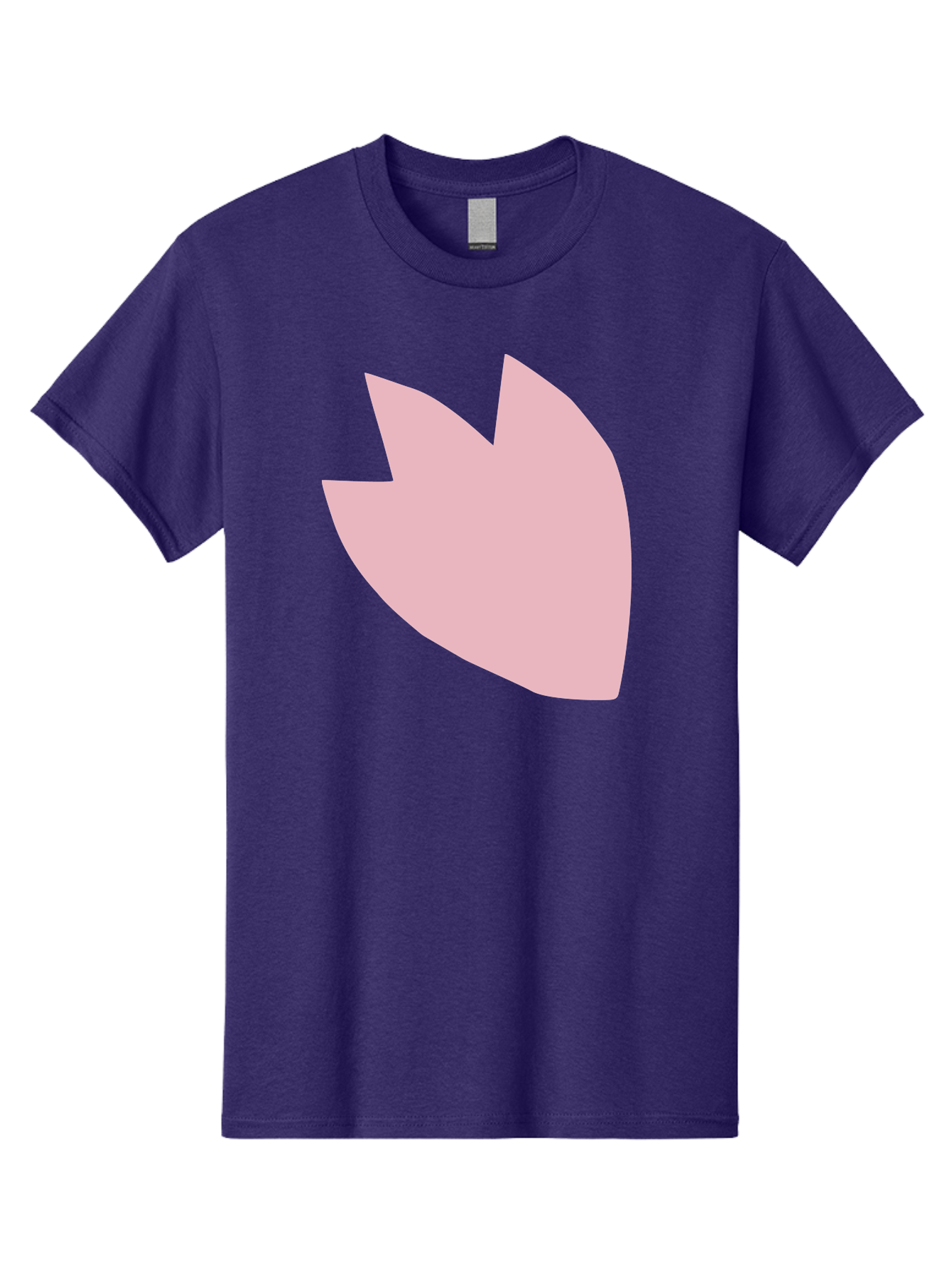 Pink-Tulip Men'S Graphic Tee, 100% Cotton, Comfortable Casual Summer Wear, Machine Washable, Pink Flower, Tulip Silhouette, Minimalist Design, Simple Shape, Floral Element, Soft Pink Hue, Abstract Shape Aab631