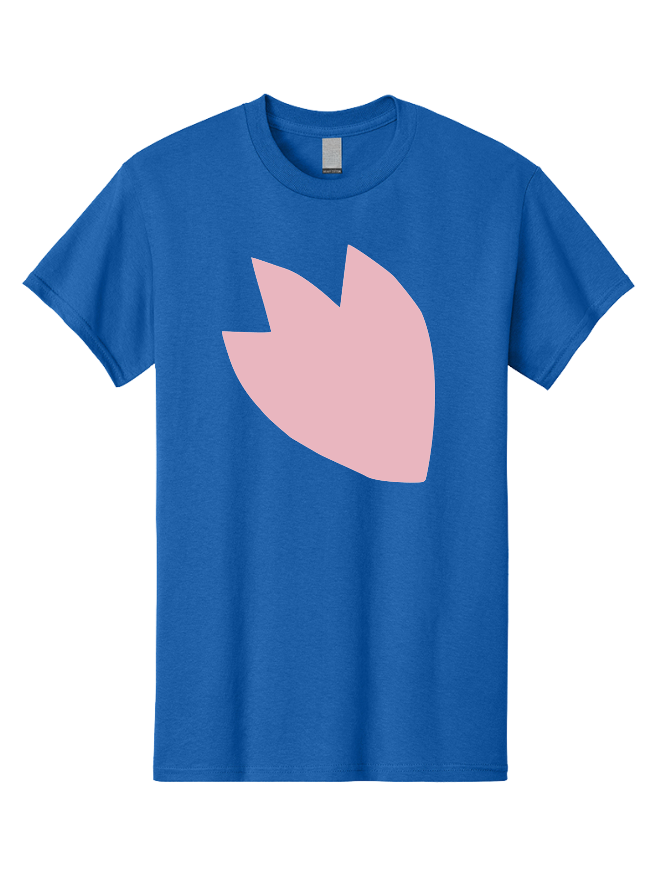 Pink-Tulip Men'S Graphic Tee, 100% Cotton, Comfortable Casual Summer Wear, Machine Washable, Pink Flower, Tulip Silhouette, Minimalist Design, Simple Shape, Floral Element, Soft Pink Hue, Abstract Shape Aab631