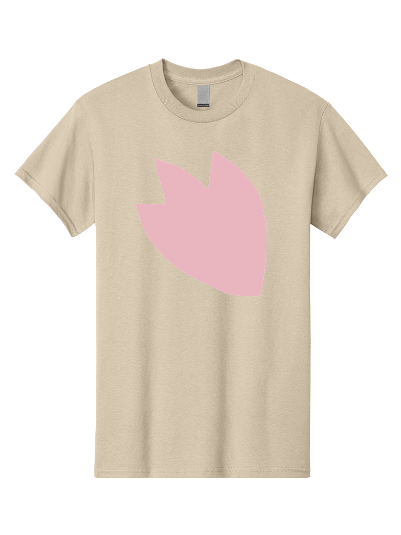 Pink-Tulip Men'S Graphic Tee, 100% Cotton, Comfortable Casual Summer Wear, Machine Washable, Pink Flower, Tulip Silhouette, Minimalist Design, Simple Shape, Floral Element, Soft Pink Hue, Abstract Shape Aab631