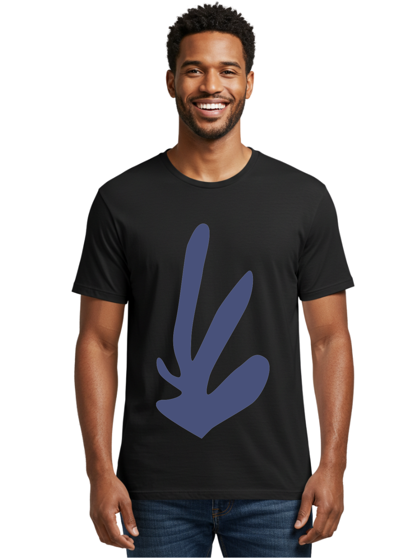 Purple-Hand Men'S Graphic Tee, 100% Cotton, Comfortable Casual Summer Wear, Machine Washable, Bird Footprint, Animal Track, Wildlife Sign, Nature Symbol, Bird Watching, Outdoor Adventure, Wildlife Conservation Aab632