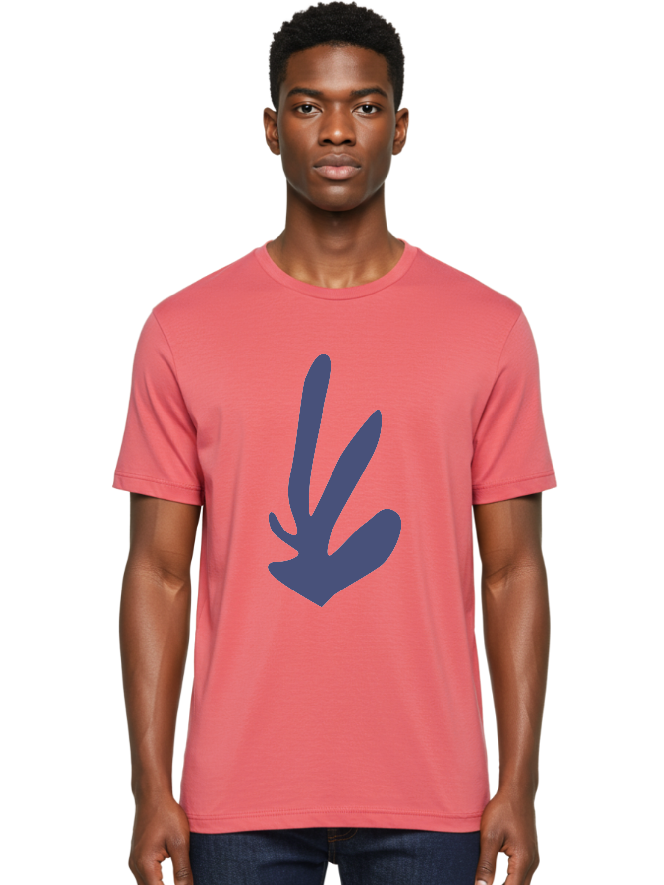 Purple-Hand Men'S Graphic Tee, 100% Cotton, Comfortable Casual Summer Wear, Machine Washable, Bird Footprint, Animal Track, Wildlife Sign, Nature Symbol, Bird Watching, Outdoor Adventure, Wildlife Conservation Aab632