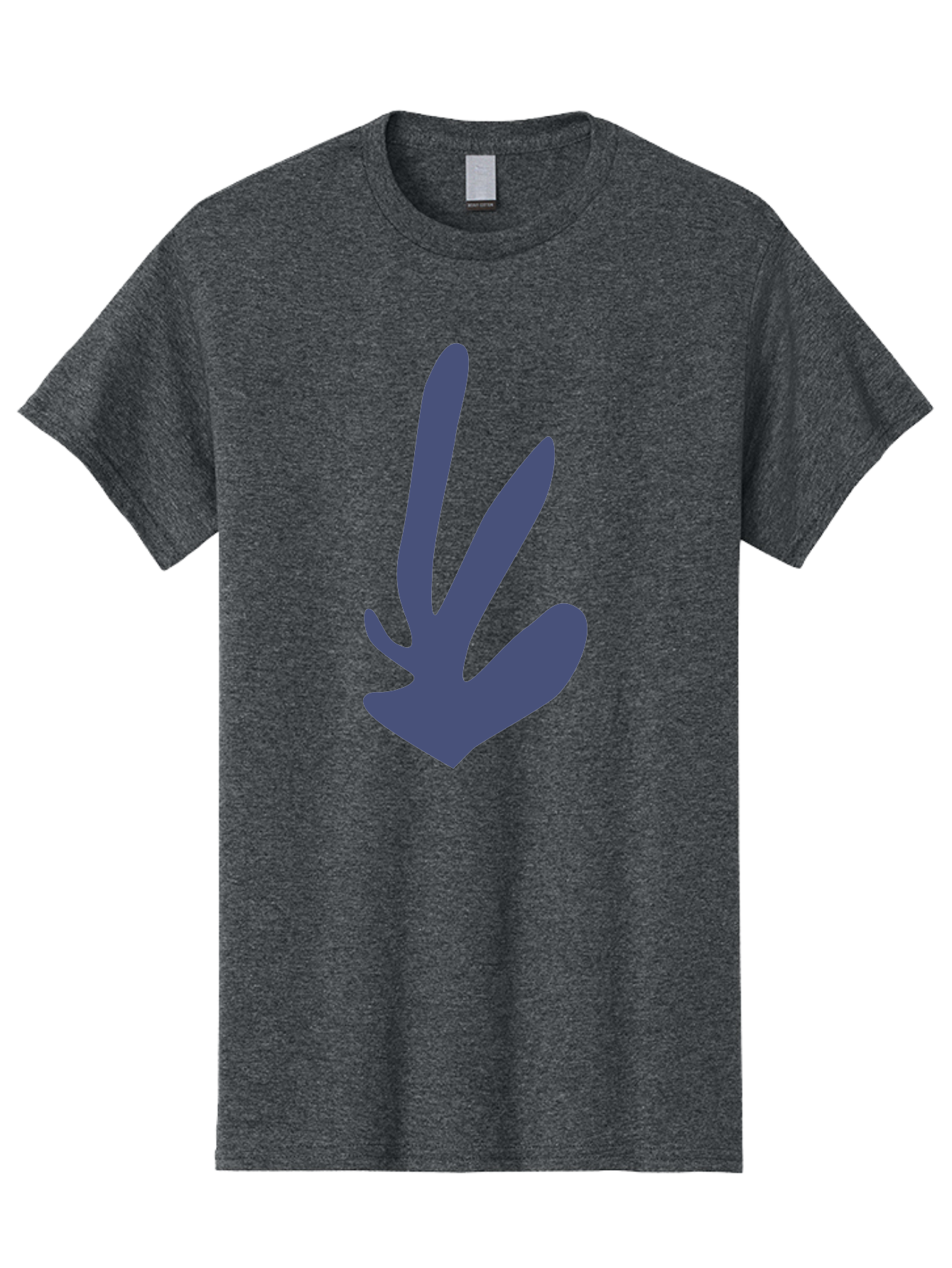 Purple-Hand Men'S Graphic Tee, 100% Cotton, Comfortable Casual Summer Wear, Machine Washable, Bird Footprint, Animal Track, Wildlife Sign, Nature Symbol, Bird Watching, Outdoor Adventure, Wildlife Conservation Aab632