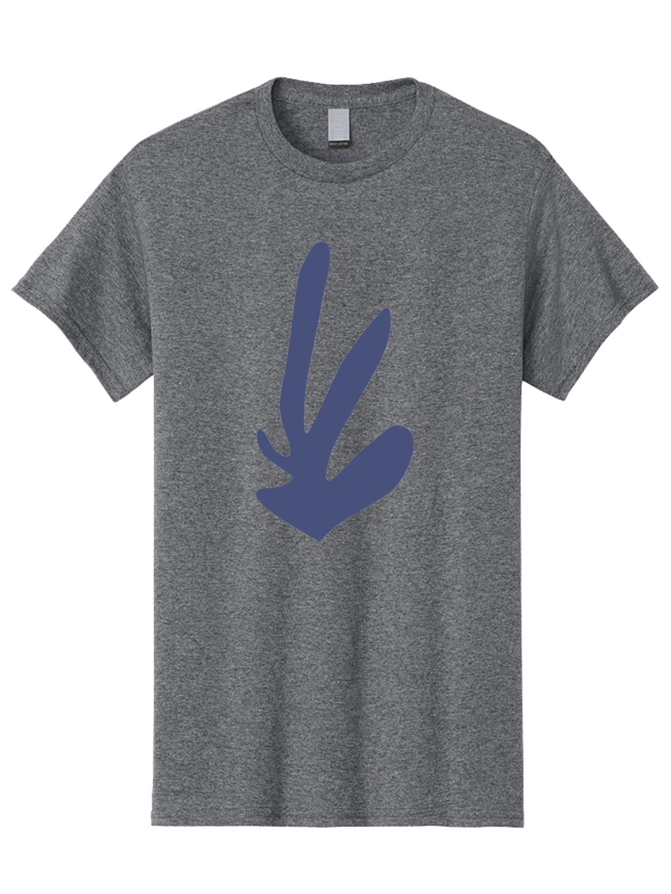 Purple-Hand Men'S Graphic Tee, 100% Cotton, Comfortable Casual Summer Wear, Machine Washable, Bird Footprint, Animal Track, Wildlife Sign, Nature Symbol, Bird Watching, Outdoor Adventure, Wildlife Conservation Aab632