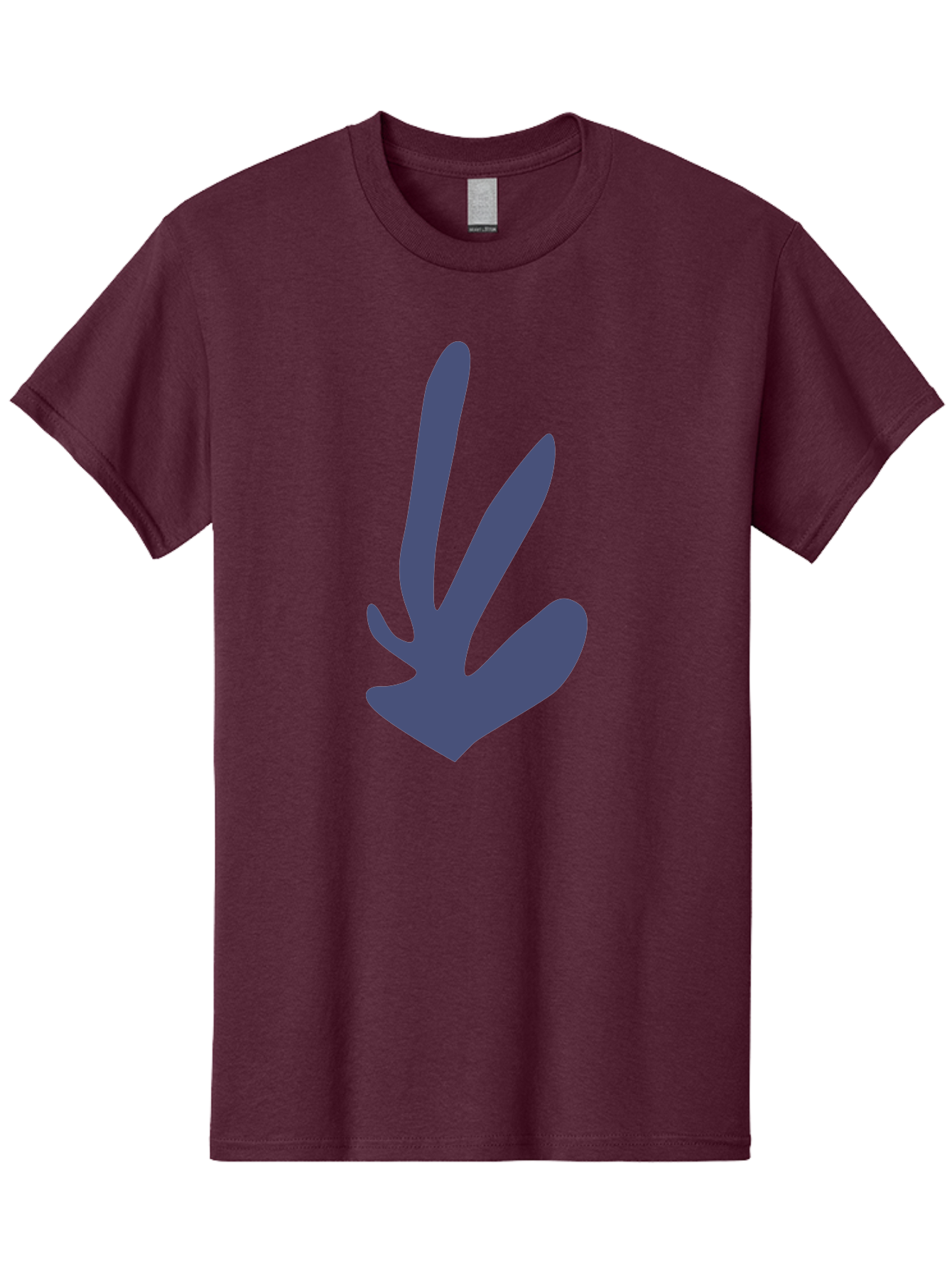 Purple-Hand Men'S Graphic Tee, 100% Cotton, Comfortable Casual Summer Wear, Machine Washable, Bird Footprint, Animal Track, Wildlife Sign, Nature Symbol, Bird Watching, Outdoor Adventure, Wildlife Conservation Aab632