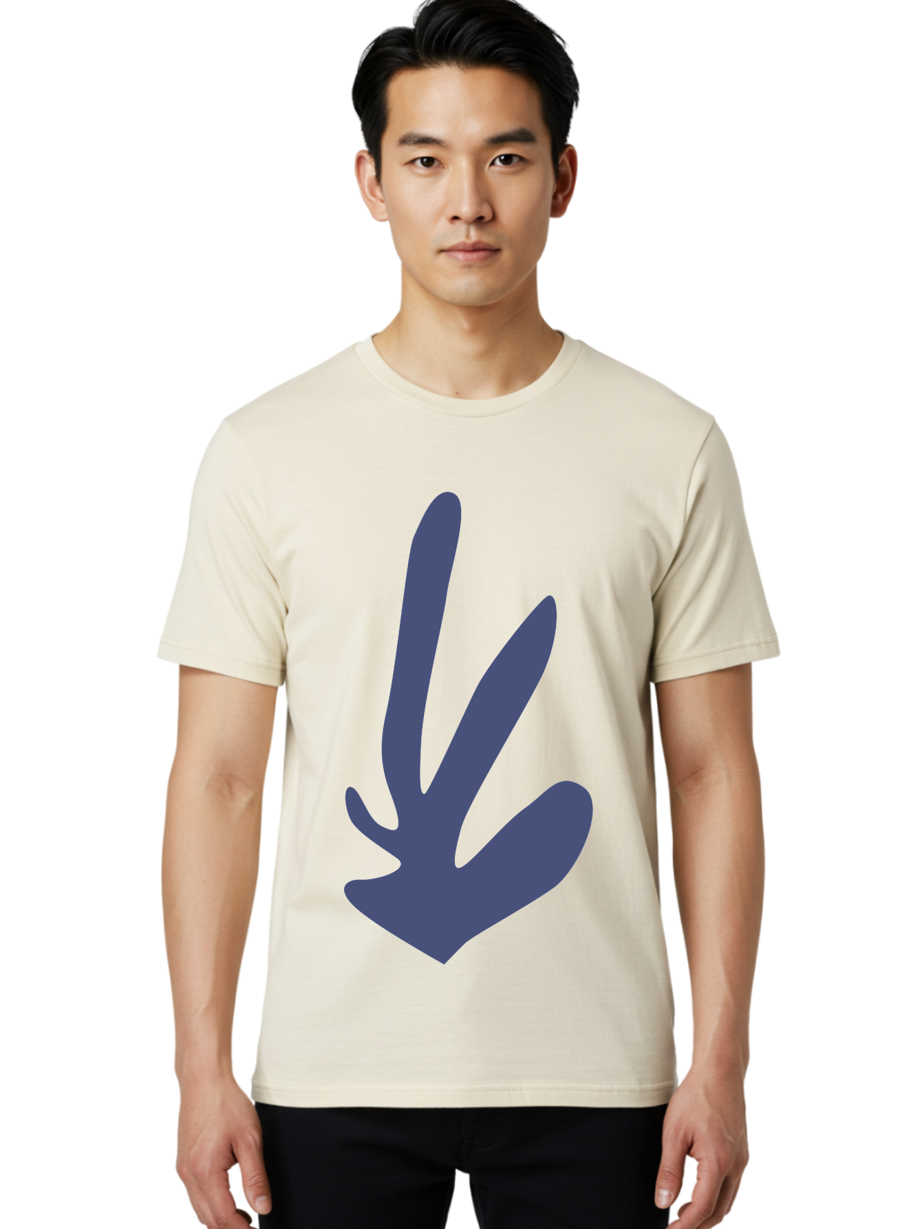 Purple-Hand Men'S Graphic Tee, 100% Cotton, Comfortable Casual Summer Wear, Machine Washable, Bird Footprint, Animal Track, Wildlife Sign, Nature Symbol, Bird Watching, Outdoor Adventure, Wildlife Conservation Aab632