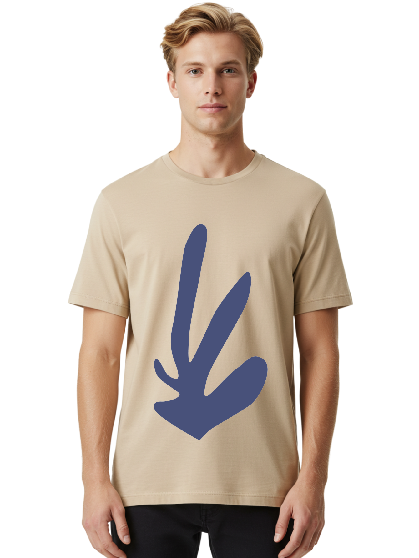Purple-Hand Men'S Graphic Tee, 100% Cotton, Comfortable Casual Summer Wear, Machine Washable, Bird Footprint, Animal Track, Wildlife Sign, Nature Symbol, Bird Watching, Outdoor Adventure, Wildlife Conservation Aab632
