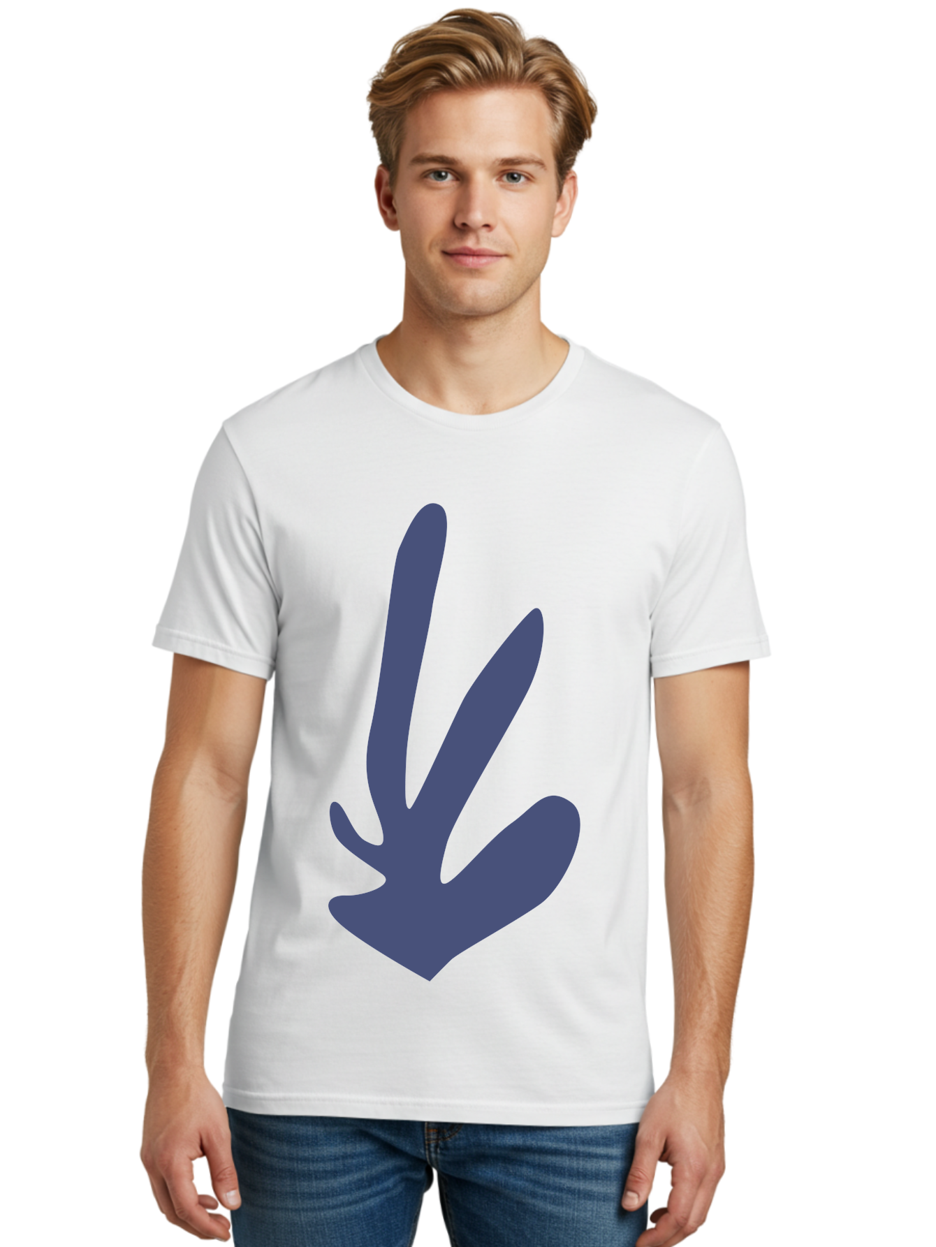 Purple-Hand Men'S Graphic Tee, 100% Cotton, Comfortable Casual Summer Wear, Machine Washable, Bird Footprint, Animal Track, Wildlife Sign, Nature Symbol, Bird Watching, Outdoor Adventure, Wildlife Conservation Aab632