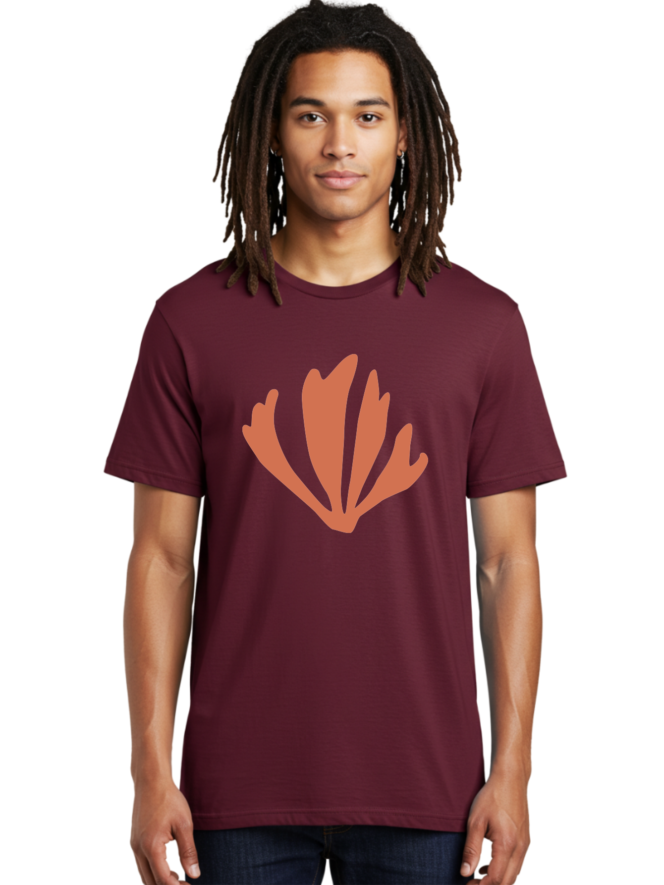 Tulip Men'S Graphic Tee, 100% Cotton, Comfortable Casual Summer Wear, Machine Washable, Tulip Flower, Red Petals, Abstract Floral Design, Simple Shape, Minimalist Art, Digital Illustration, Flower Symbol Aab637