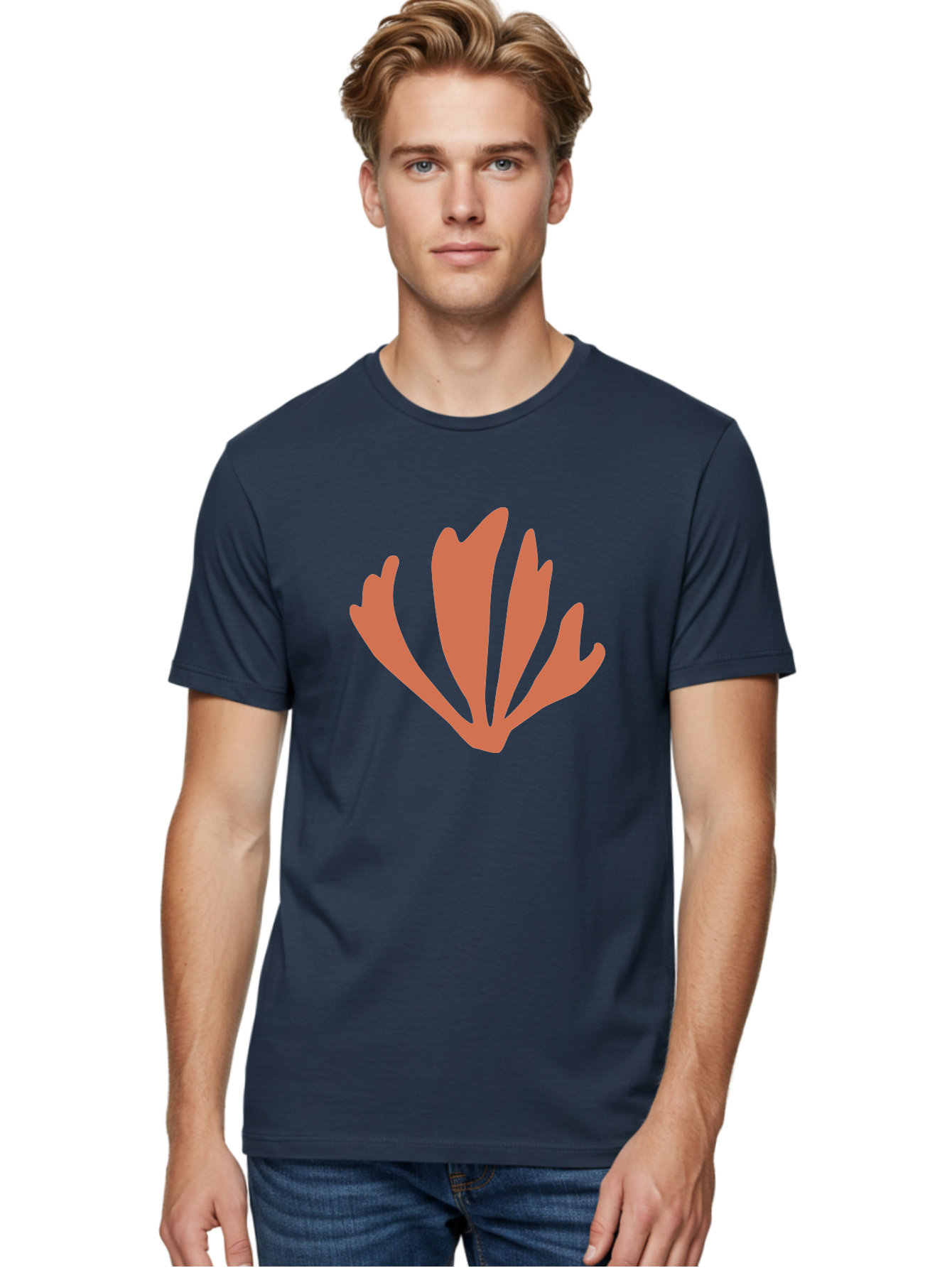 Tulip Men'S Graphic Tee, 100% Cotton, Comfortable Casual Summer Wear, Machine Washable, Tulip Flower, Red Petals, Abstract Floral Design, Simple Shape, Minimalist Art, Digital Illustration, Flower Symbol Aab637