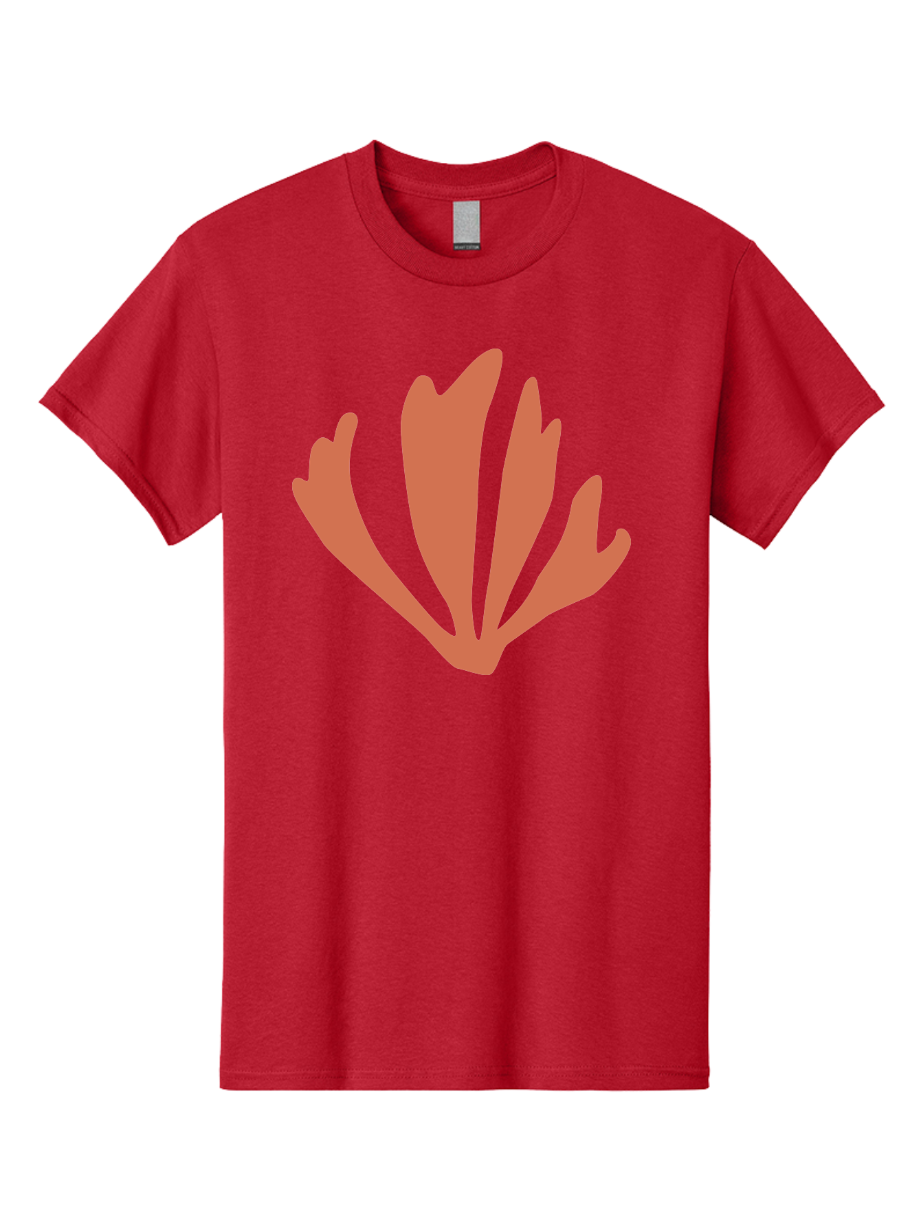 Tulip Men'S Graphic Tee, 100% Cotton, Comfortable Casual Summer Wear, Machine Washable, Tulip Flower, Red Petals, Abstract Floral Design, Simple Shape, Minimalist Art, Digital Illustration, Flower Symbol Aab637