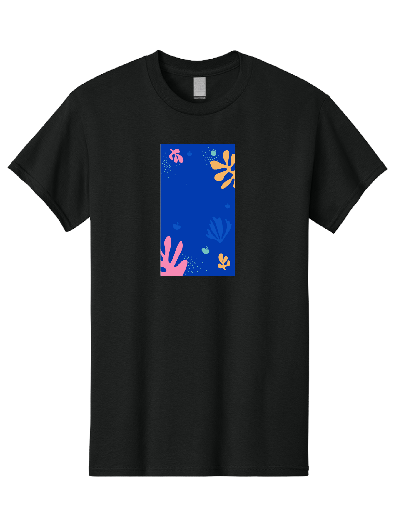 Underwater-Florals Men'S Graphic Tee, 100% Cotton, Comfortable Casual Summer Wear, Machine Washable, Underwater Scene, Colorful Flowers, Coral, Aquatic Plants, Ocean Life, Vibrant Colors, Whimsical Design, Digital Art, Floral Pattern, Aab638