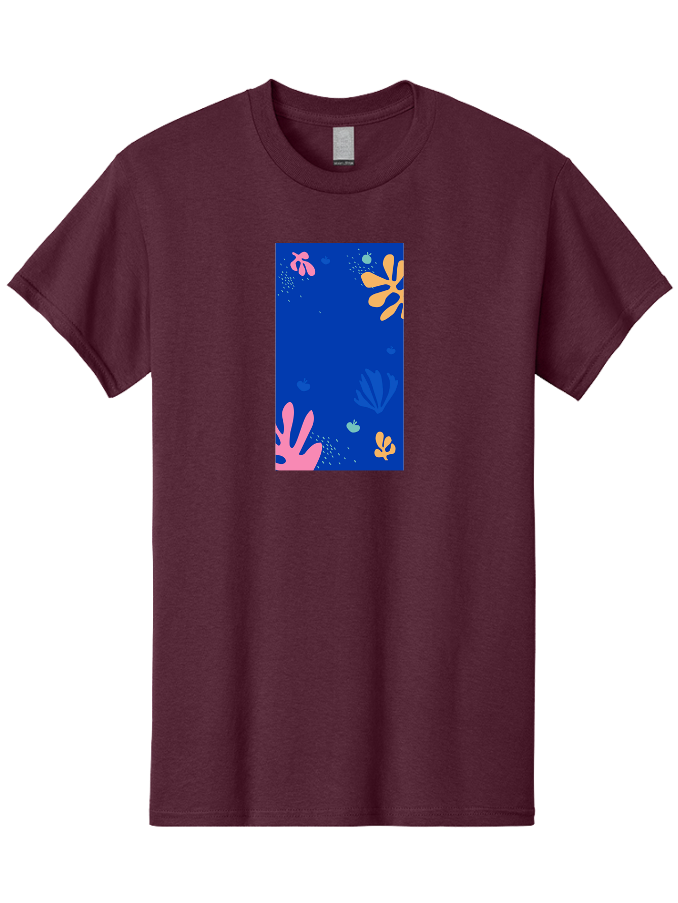 Underwater-Florals Men'S Graphic Tee, 100% Cotton, Comfortable Casual Summer Wear, Machine Washable, Underwater Scene, Colorful Flowers, Coral, Aquatic Plants, Ocean Life, Vibrant Colors, Whimsical Design, Digital Art, Floral Pattern, Aab638